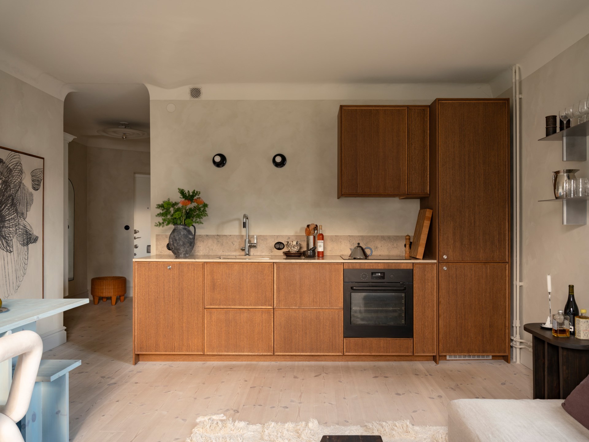 salon et cuisine appartement deux-pièces de 46m2 décoration scandinave salon et cuisine appartement deux-pièces de 46m2 décoration scandinave