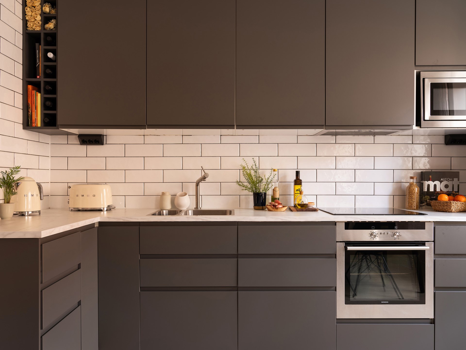 cuisine grise design deux-pièces 51m2