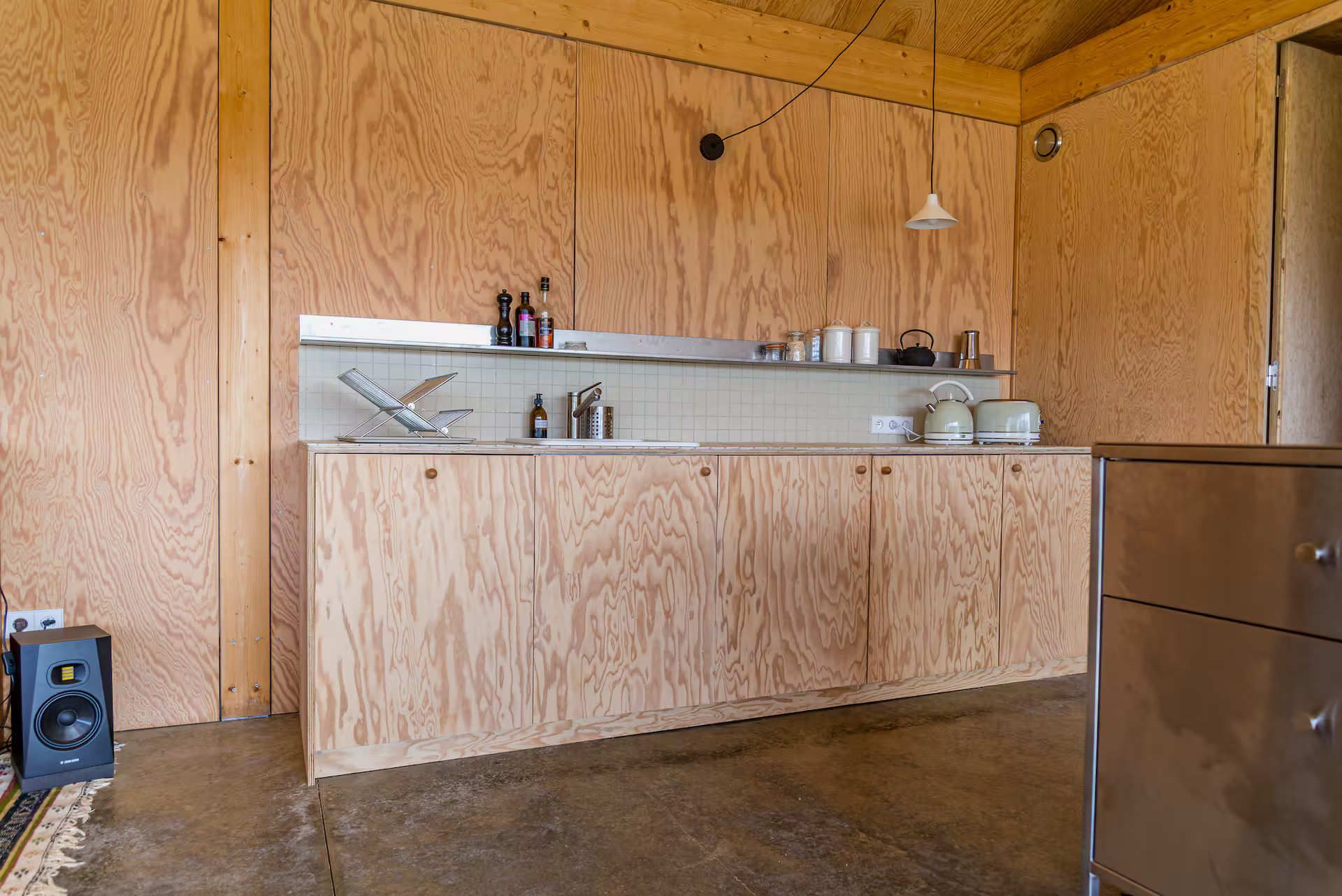 wood and inox kitchen architect wooden house in the Perche France