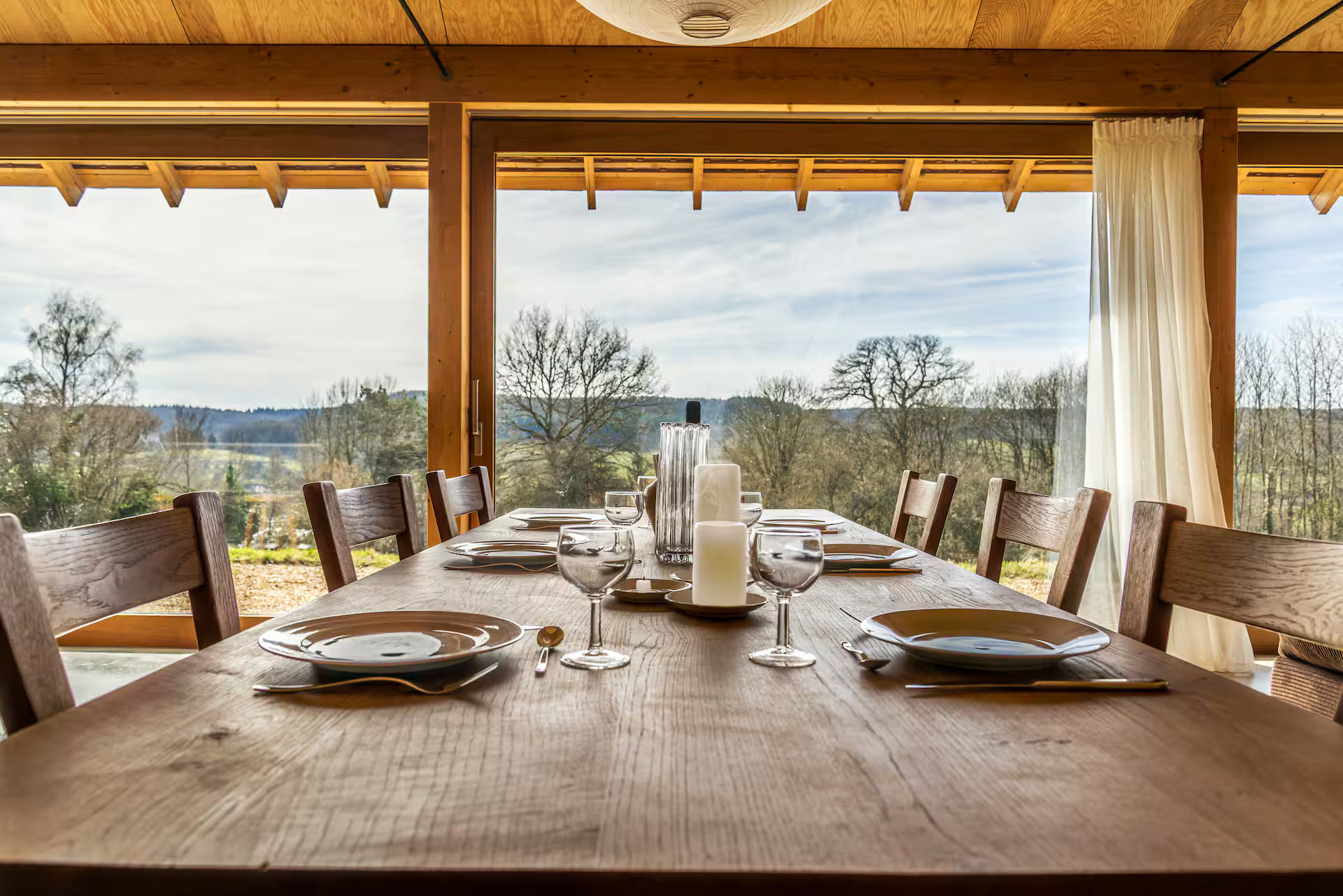 dining room architect wooden house in the Perche France