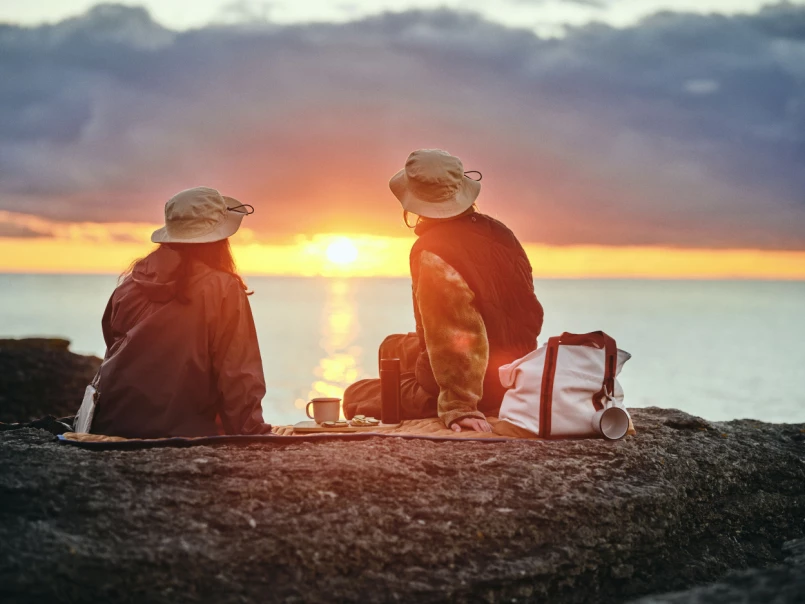 coucher de soleil sur la mer