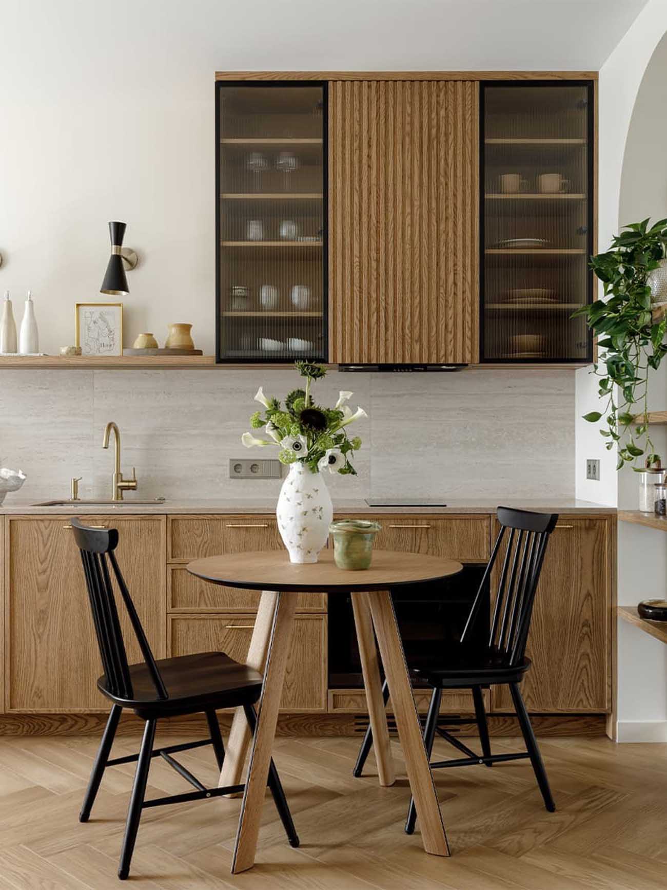 cuisine bois décoration contemporaine deux-pièces de 37m2 cuisine bois décoration contemporaine deux-pièces de 37m2