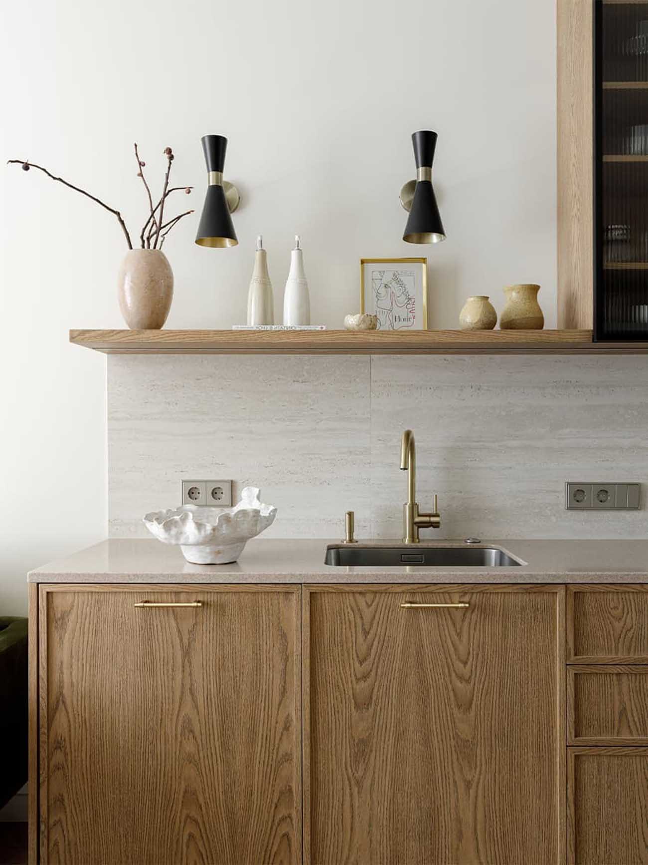 cuisine bois décoration contemporaine deux-pièces de 37m2 cuisine bois décoration contemporaine deux-pièces de 37m2