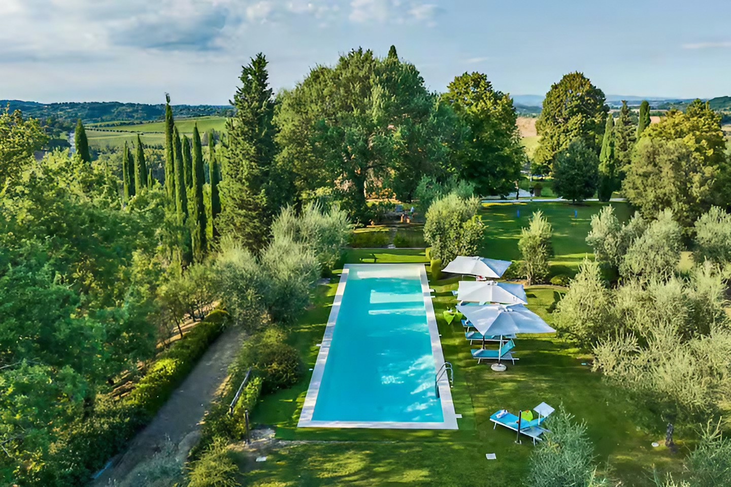 piscine maison en pierres Toscane Italie piscine maison en pierres Toscane Italie