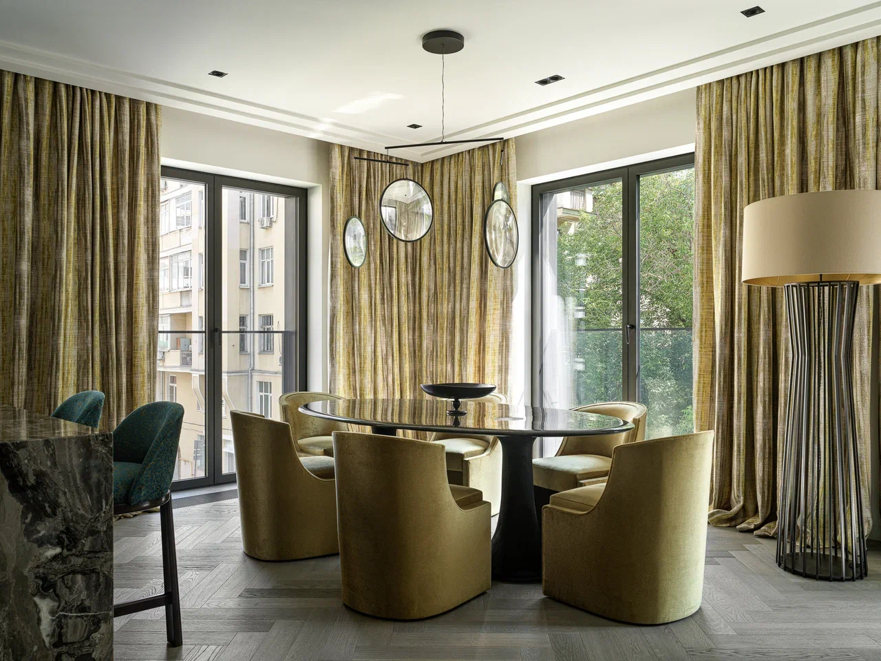 salle à manger décoration contemporaine et art déco