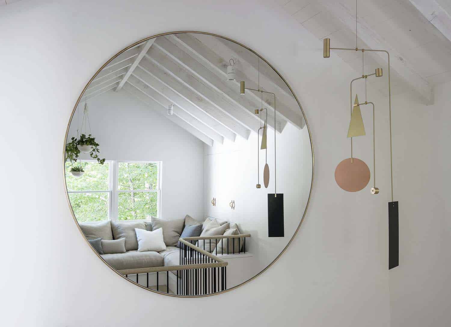 salon décoration contemporaine naturelle et neutre maison de plage Hamptons