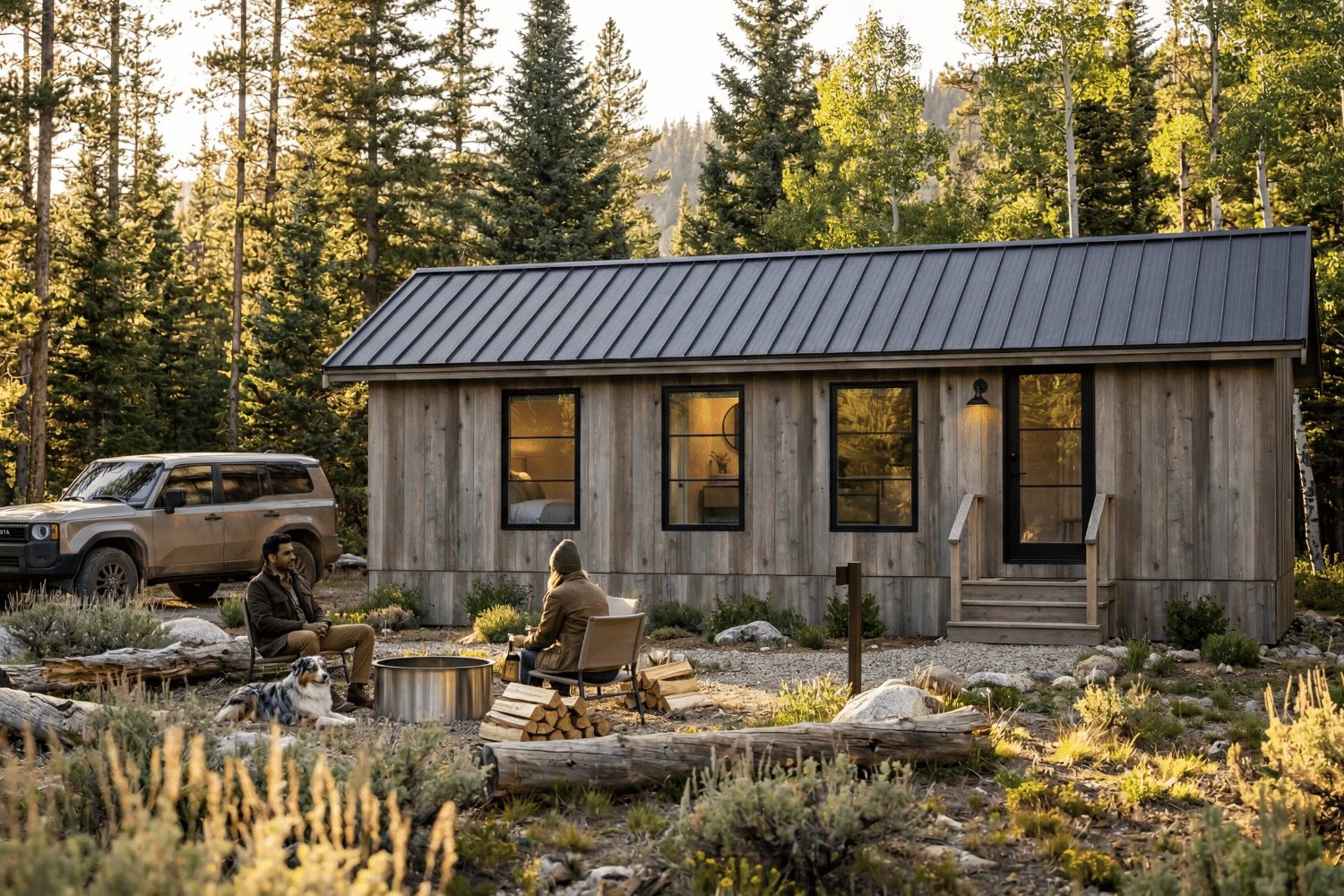 384 sq.ft. wooden cabin The Kodiak by Zook Cabins