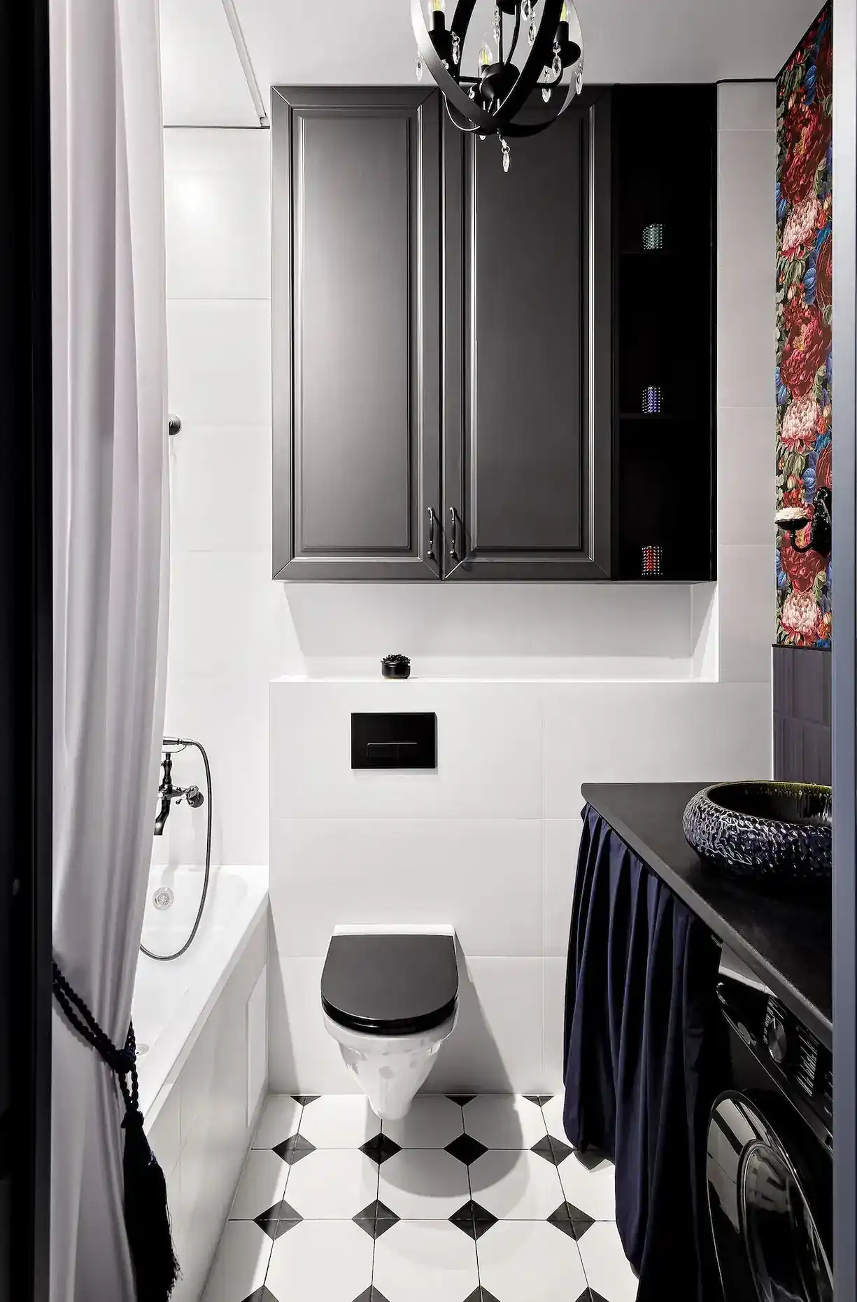 salle de bain sol carrelage blanc cabochons noir salle de bain sol carrelage blanc cabochons noir
