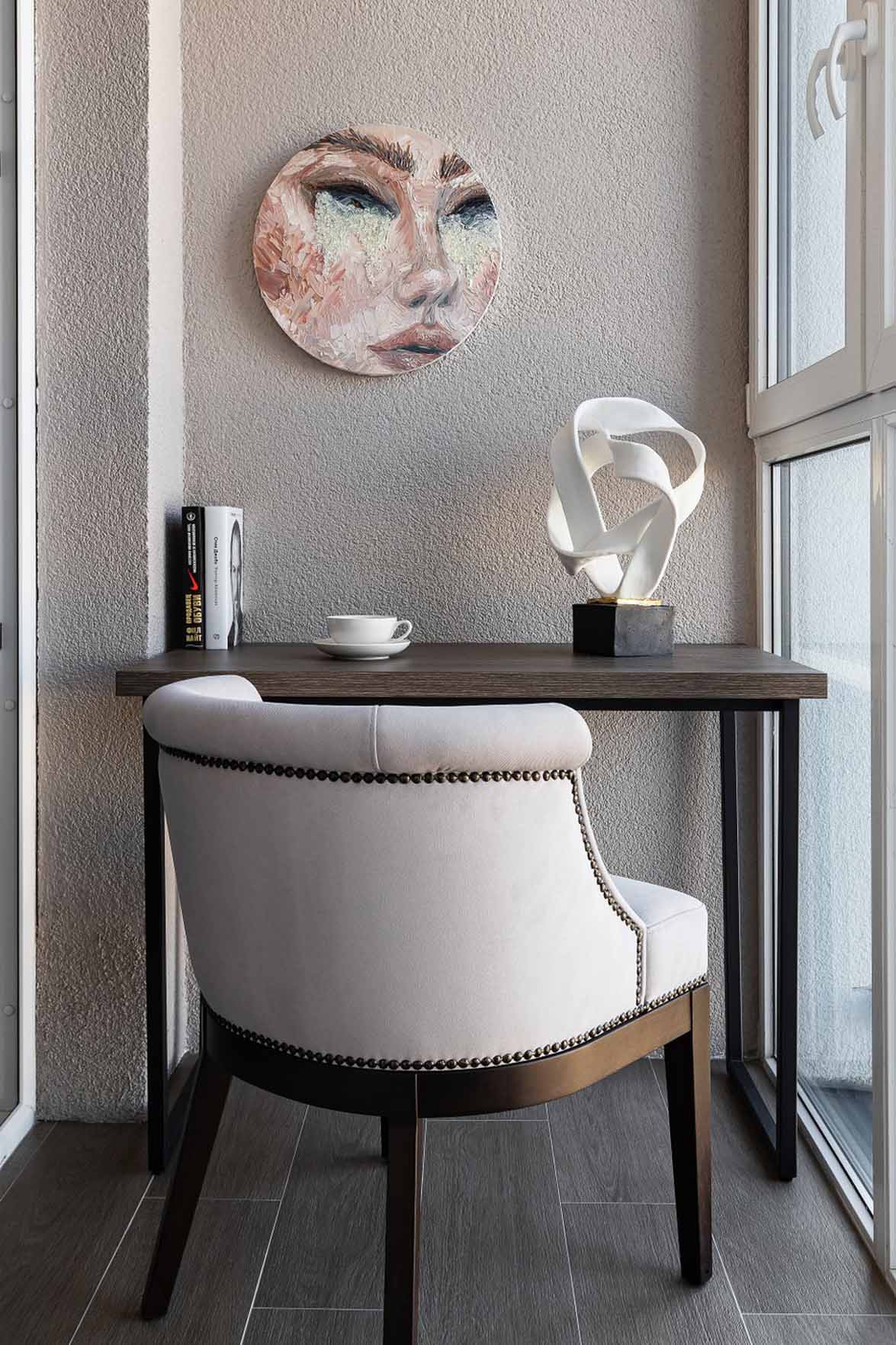 bureau sur loggia fermée