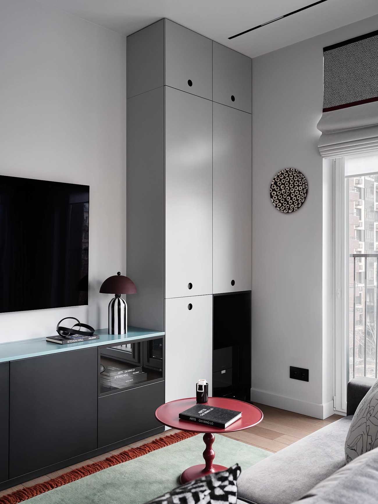 salon décoration design deux-pièces 55m2