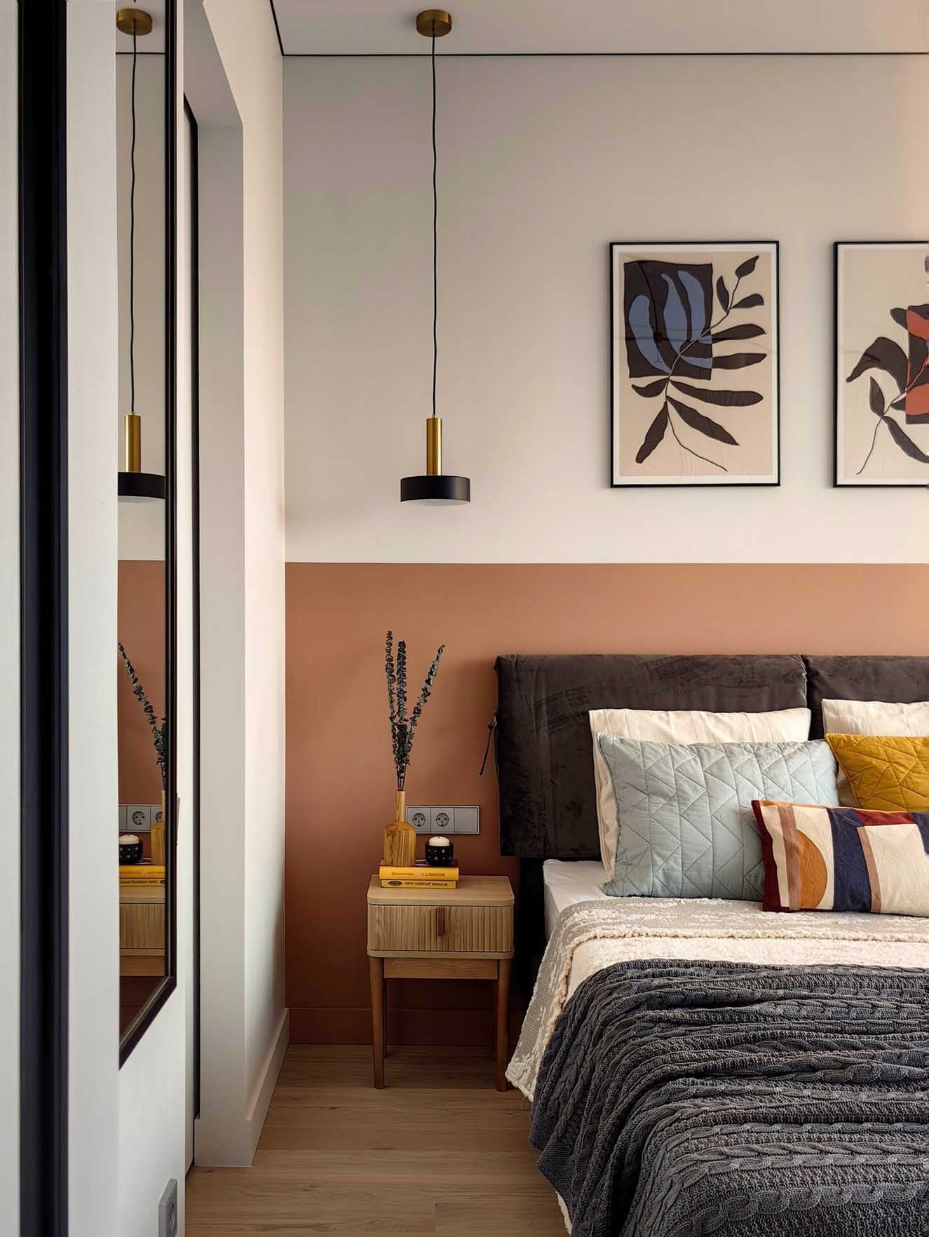 chambre décoration contemporaine deux-pièces 34m2