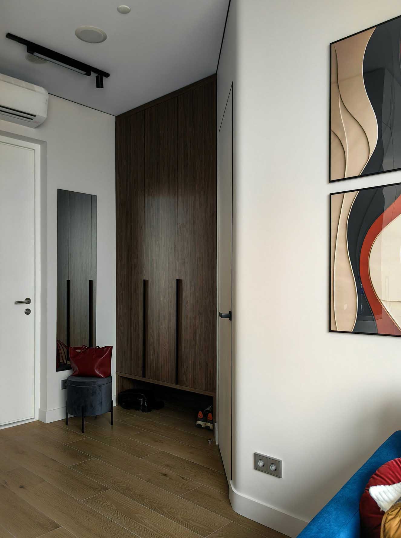 entrée décoration contemporaine deux-pièces 34m2