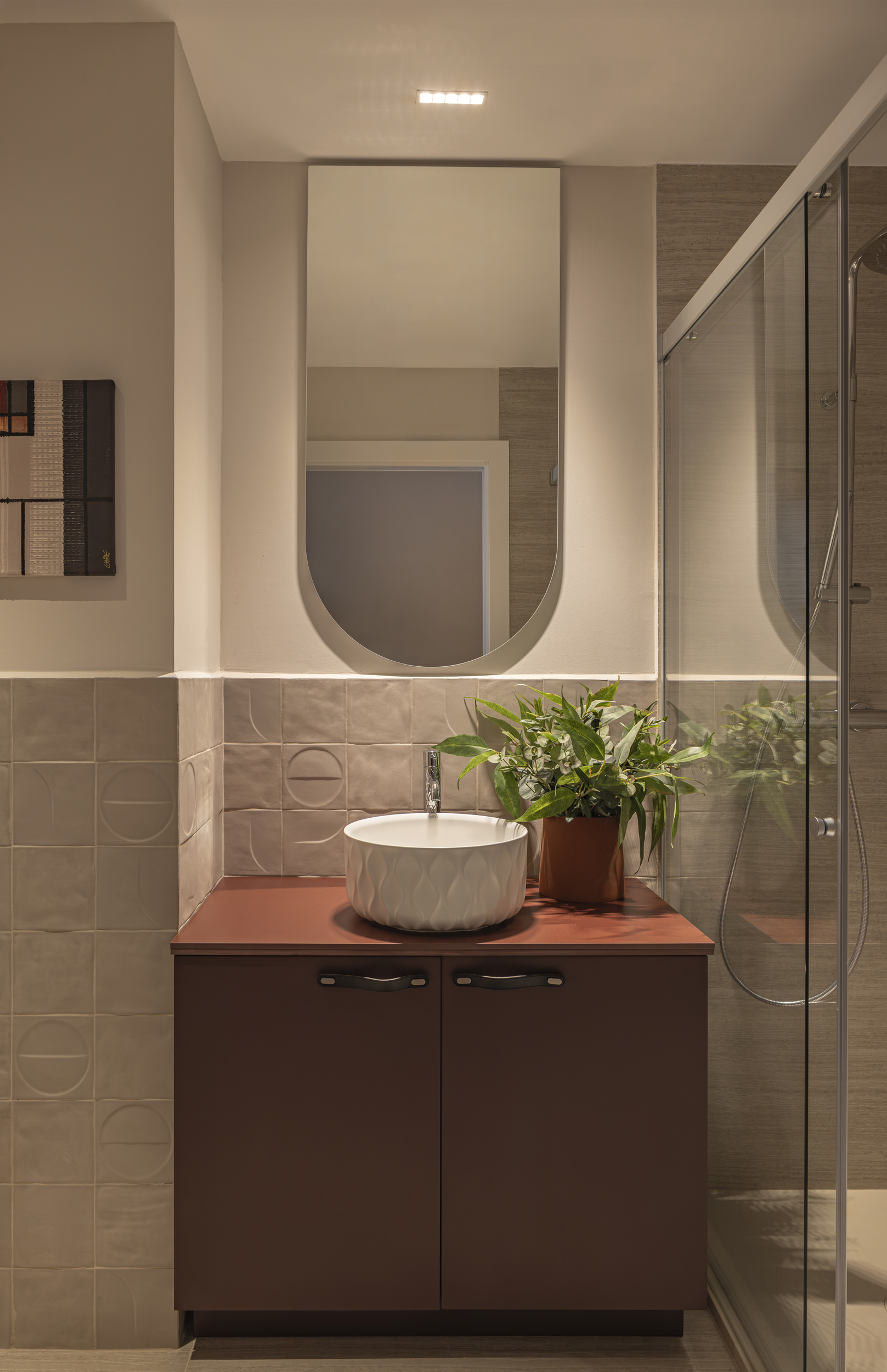 salle de bain décoration contemporaine appartement rénové 70m2 salle de bain décoration contemporaine appartement rénové 70m2