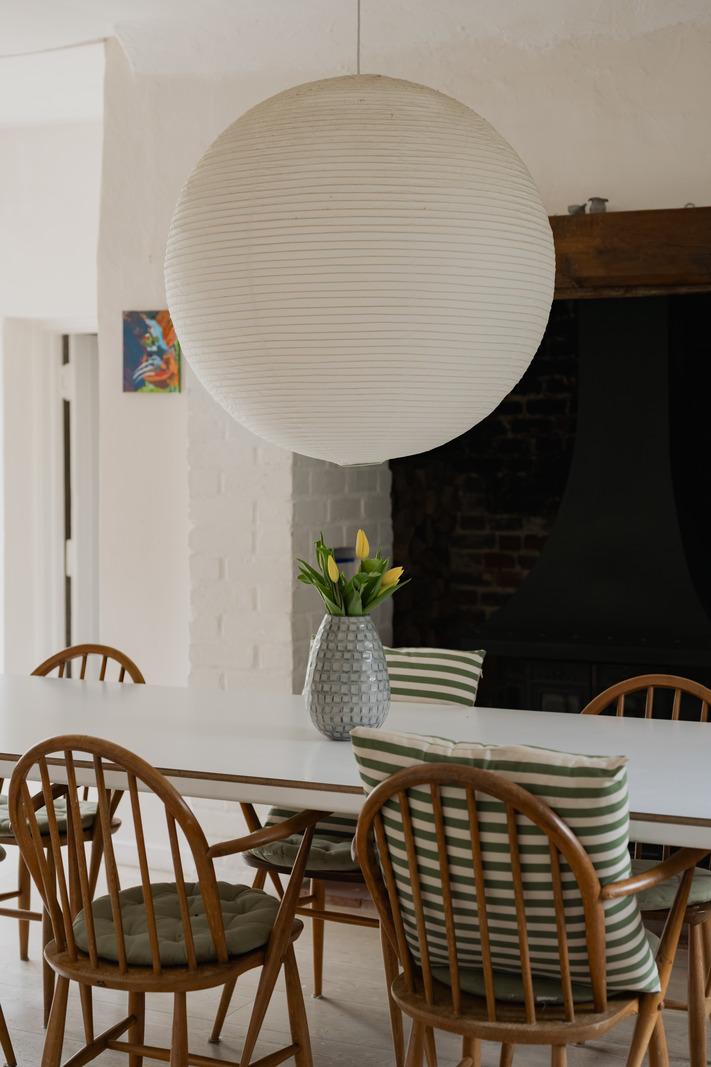 dining room with bleached bricks vintage decor renovated 18th-century house in the English countryside dining room with bleached bricks vintage decor renovated 18th-century house in the English countryside