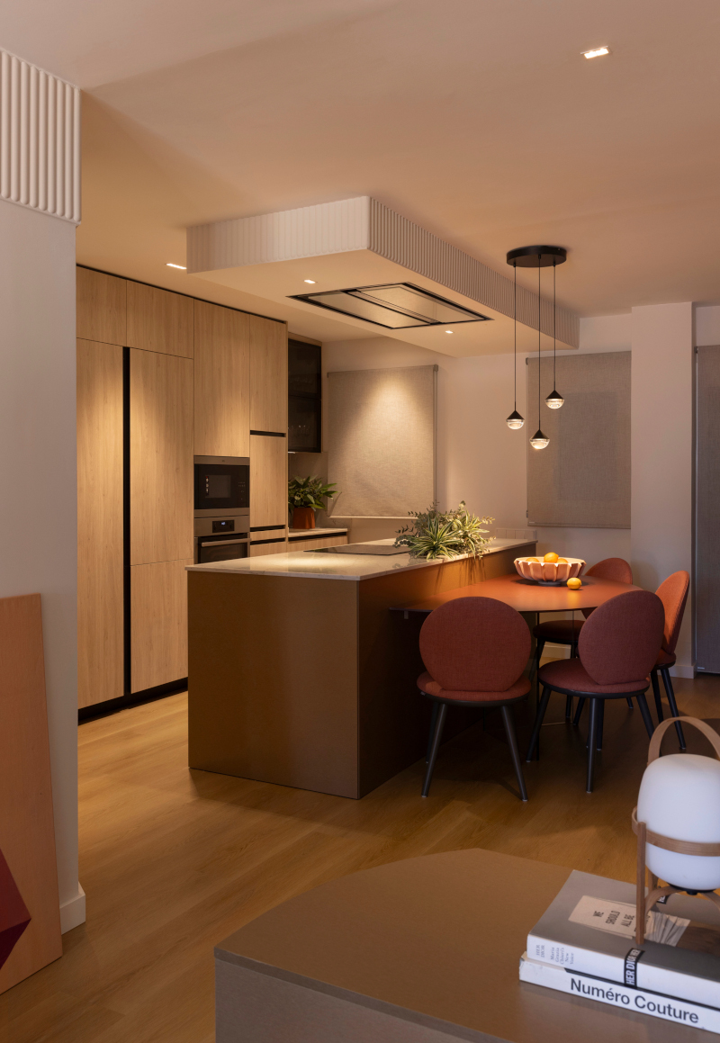 cuisine avec espace repas décoration contemporaine appartement rénové 70m2 cuisine avec espace repas décoration contemporaine appartement rénové 70m2