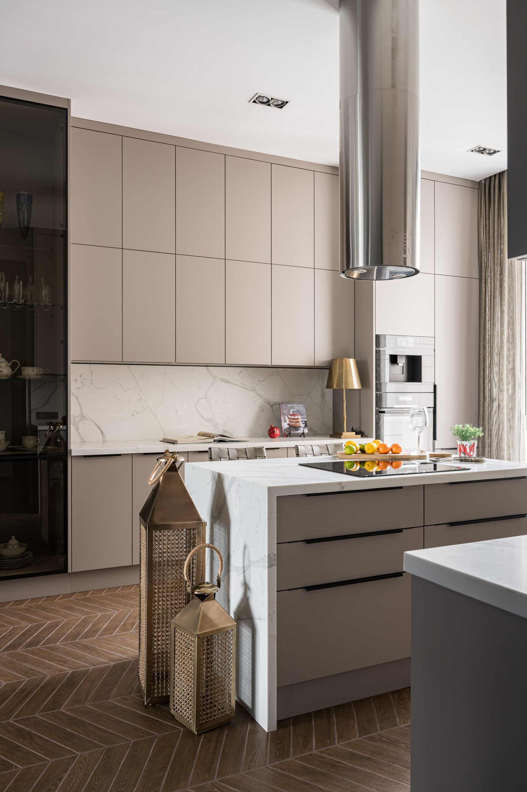 cuisine design avec îlot appartement décoration contemporaine