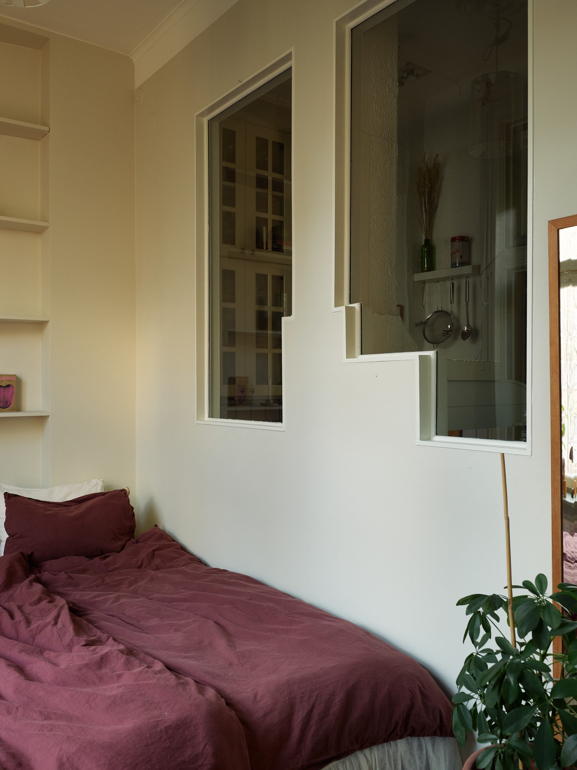 chambre appartement 41m2 deux-pièces décoration au design scandinave vintage