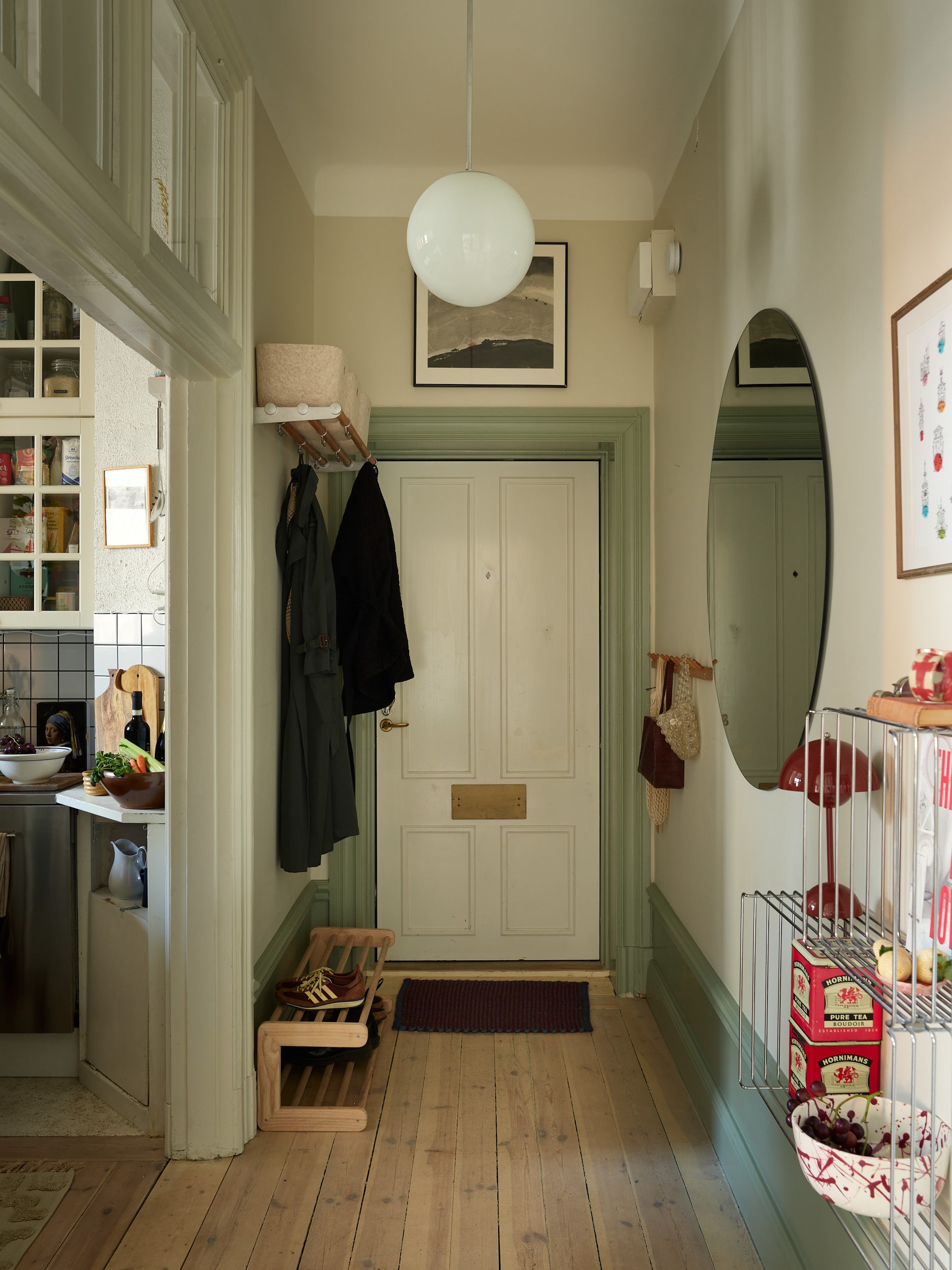 entrée appartement 41m2 deux-pièces décoration au design scandinave vintage