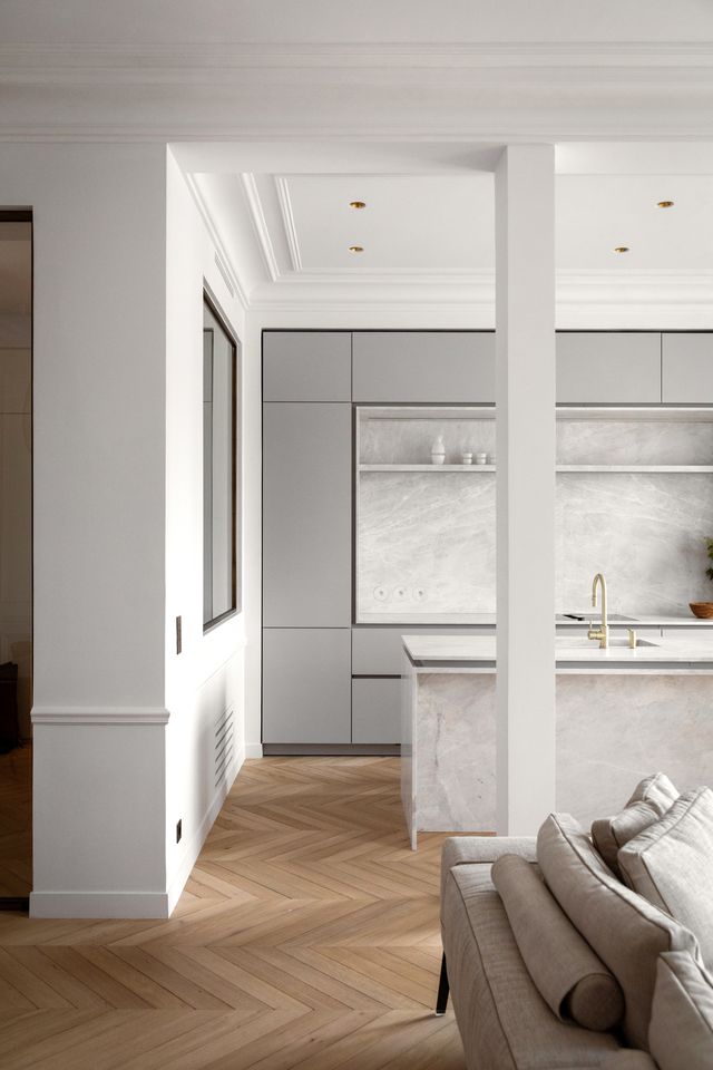 cuisine ouverte design appartement Paris décoration contemporaine par Elodie Sierocki photo : © bcdf studio cuisine ouverte design appartement Paris décoration contemporaine par Elodie Sierocki photo : © bcdf studio