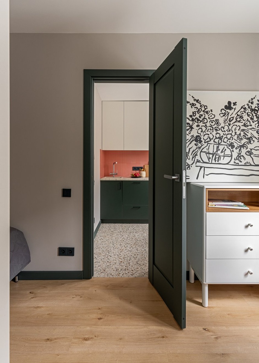 chambre et cuisine studio 19m2 optimisé décoration contemporaine chambre et cuisine studio 19m2 optimisé décoration contemporaine
