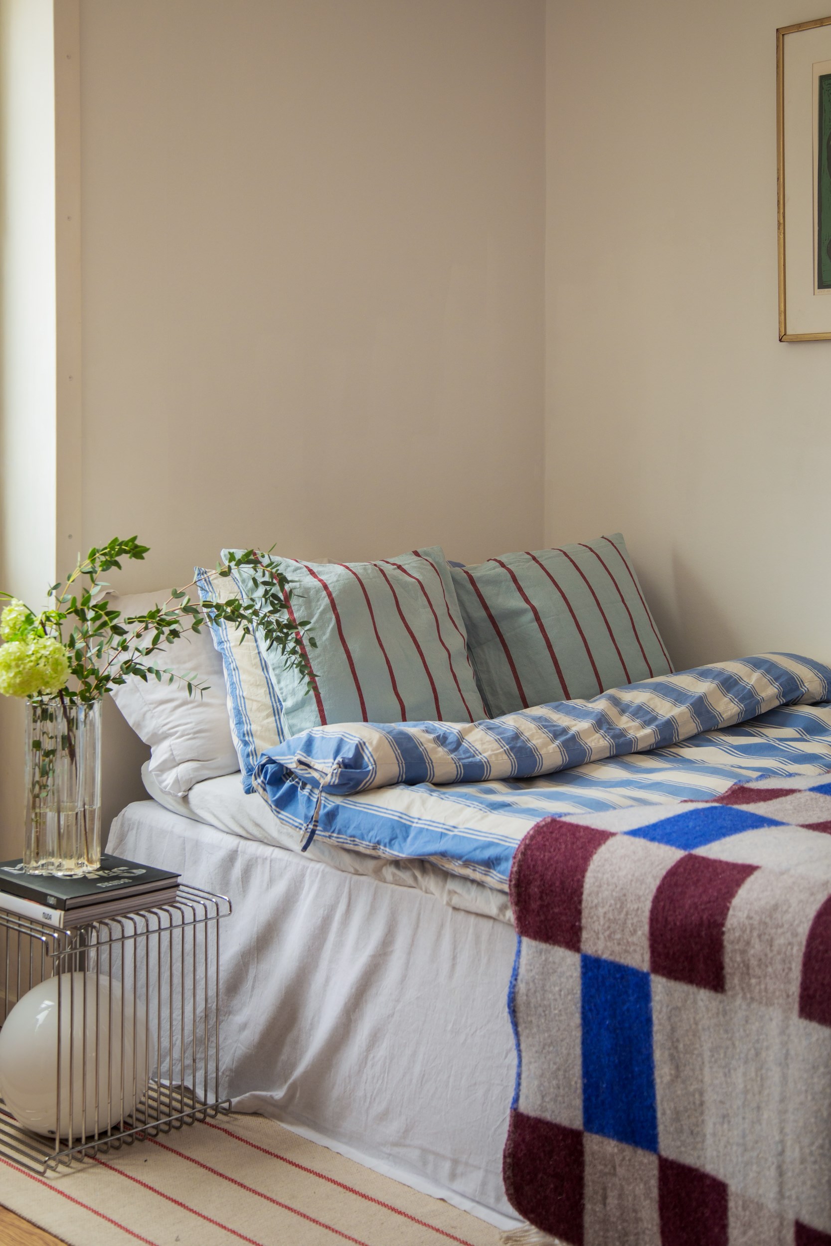 espace chambre studio 21m2 décoration colorée et scandinave