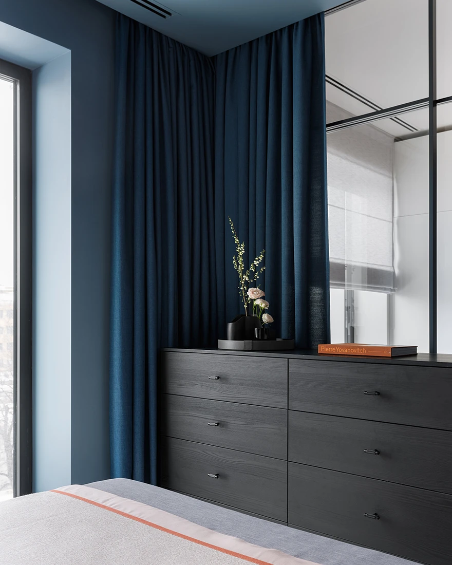 chambre bleue avec verrière appartement design 33m2 chambre bleue avec verrière appartement design 33m2
