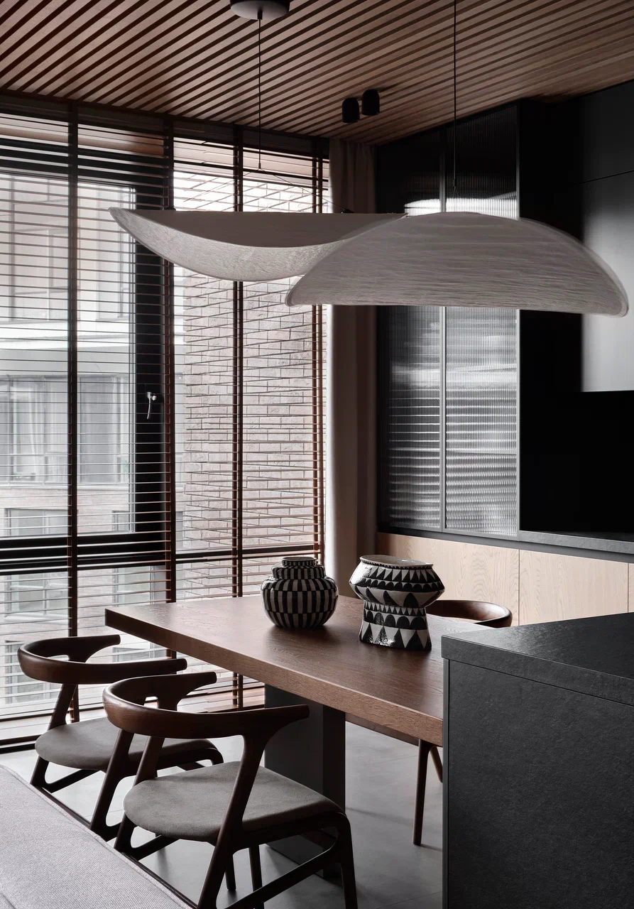 cuisine ouverte bois appartement décoration design style Japandi cuisine ouverte bois appartement décoration design style Japandi