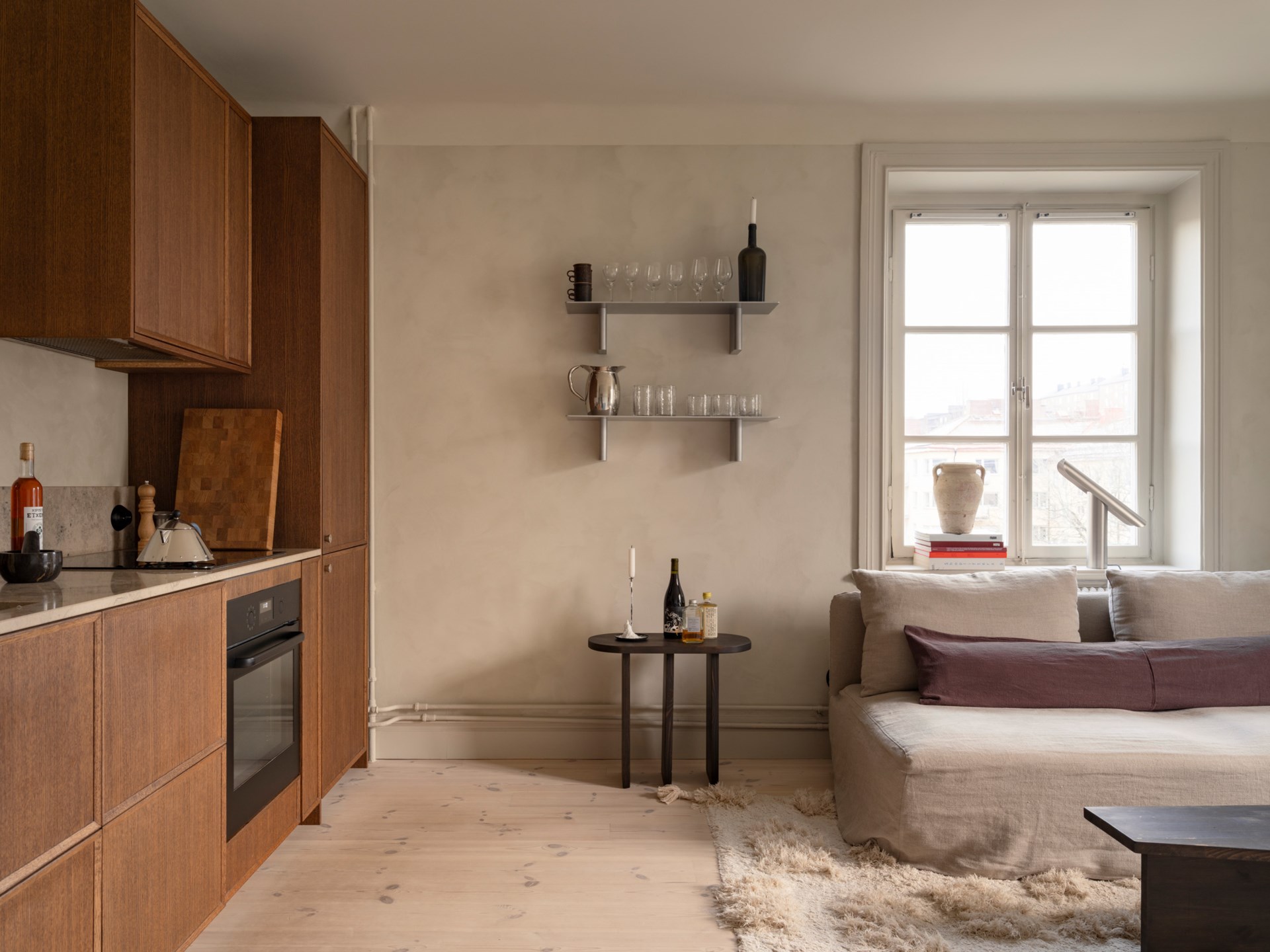 salon et cuisine appartement deux-pièces de 46m2 décoration scandinave salon et cuisine appartement deux-pièces de 46m2 décoration scandinave