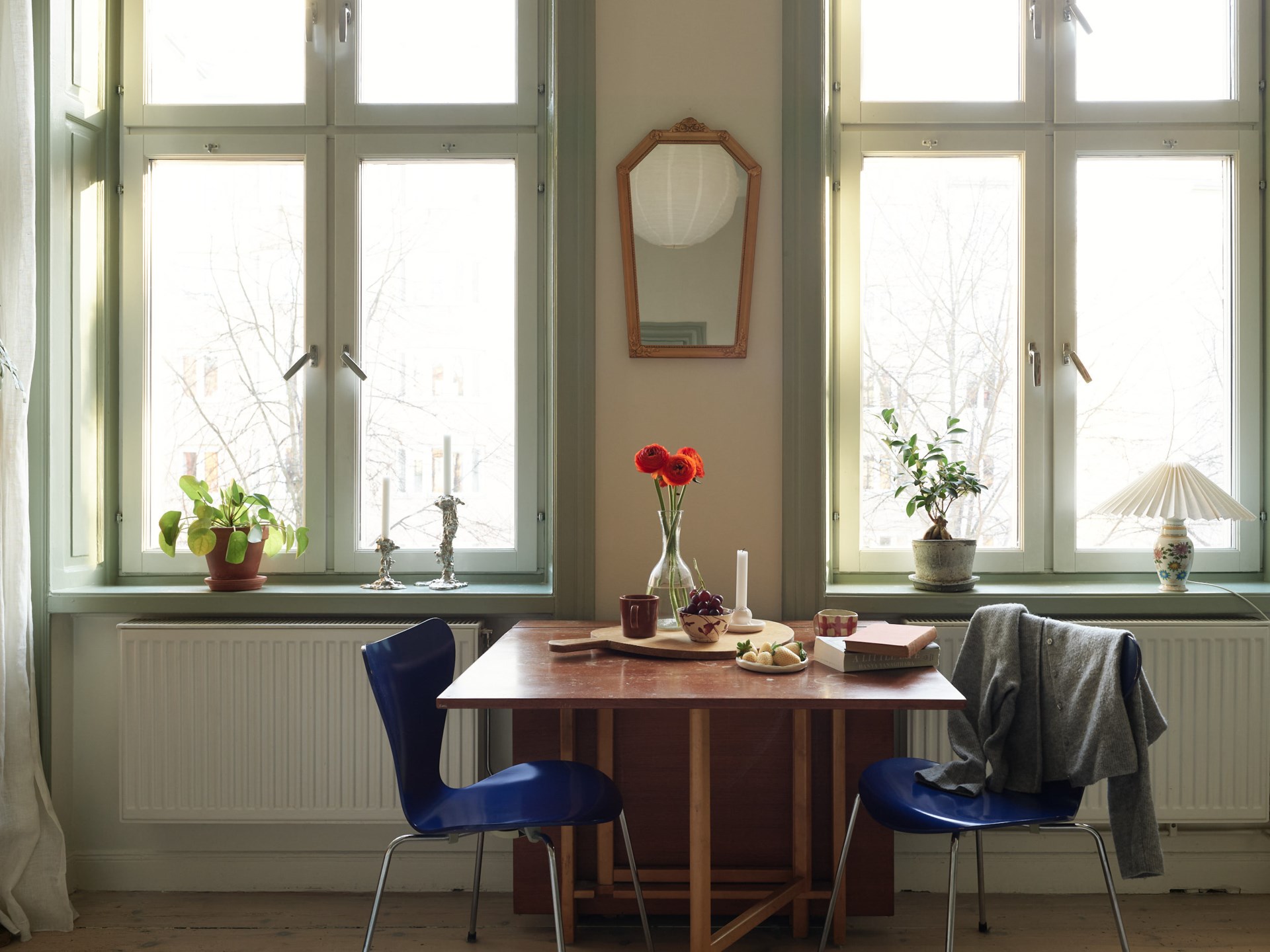 salon appartement 41m2 deux-pièces décoration au design scandinave vintage