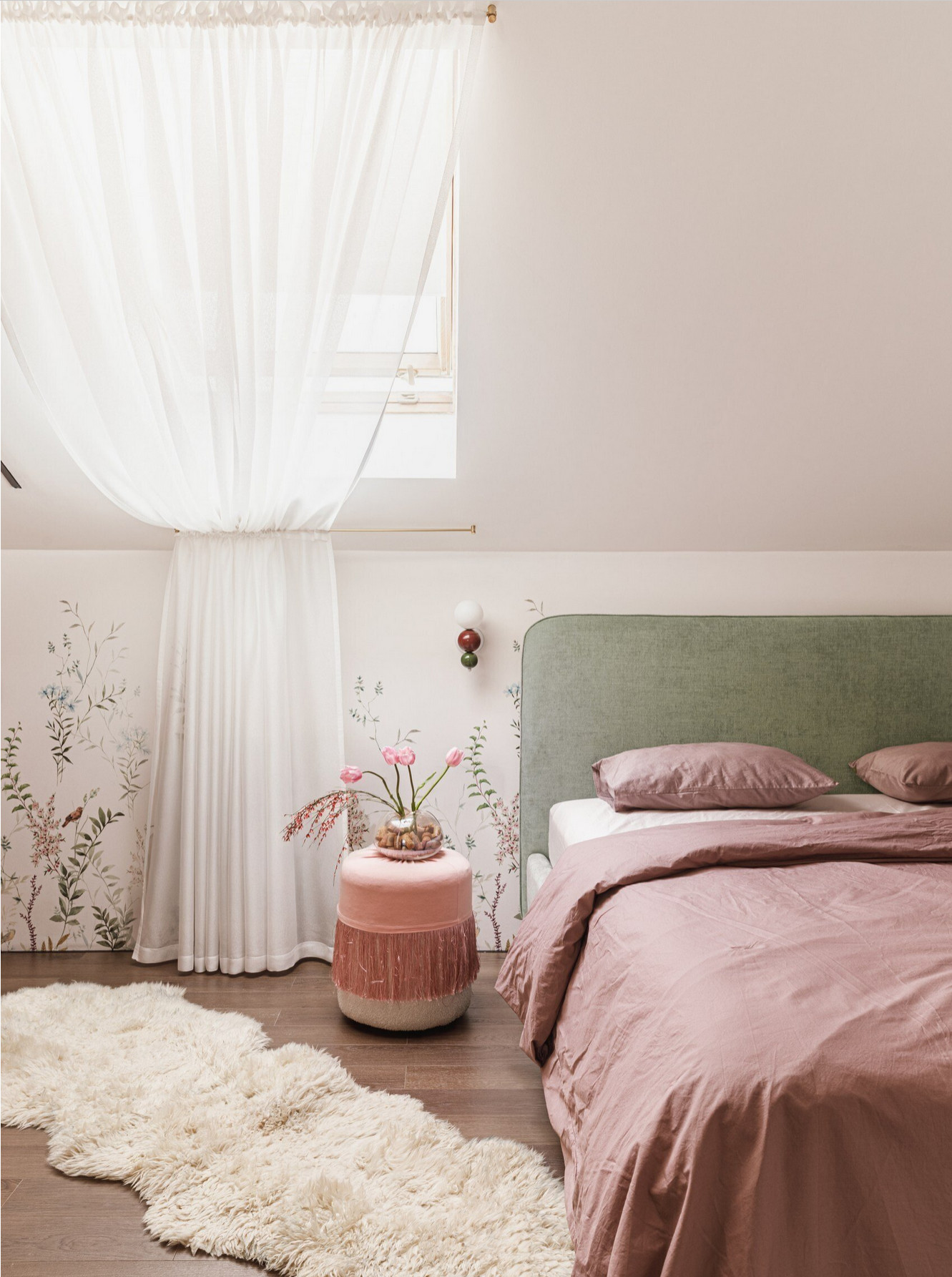 green and pink attic bedroom green and pink attic bedroom