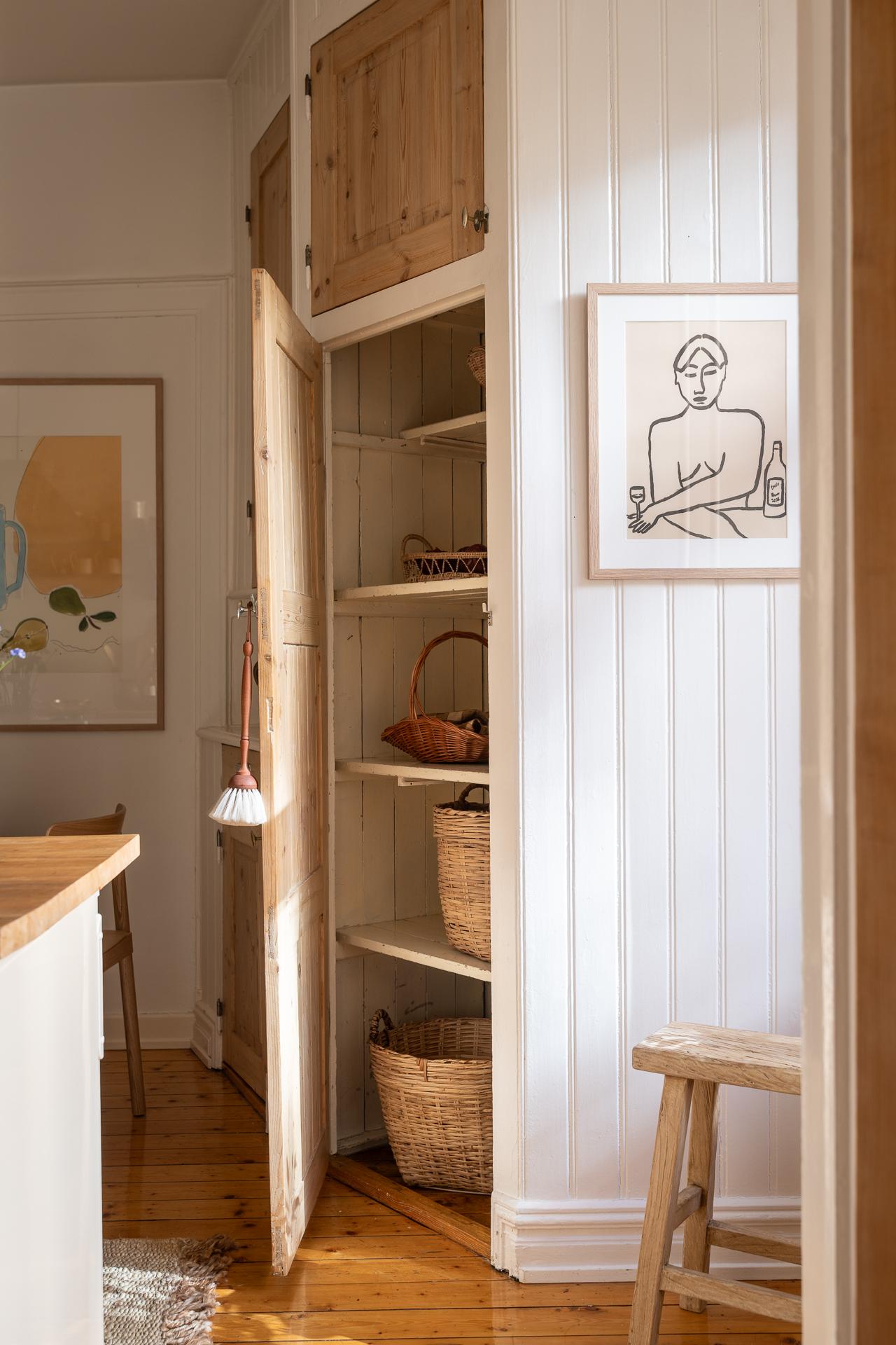 pantry in kitchen scandinavian decor 59sqm apartment