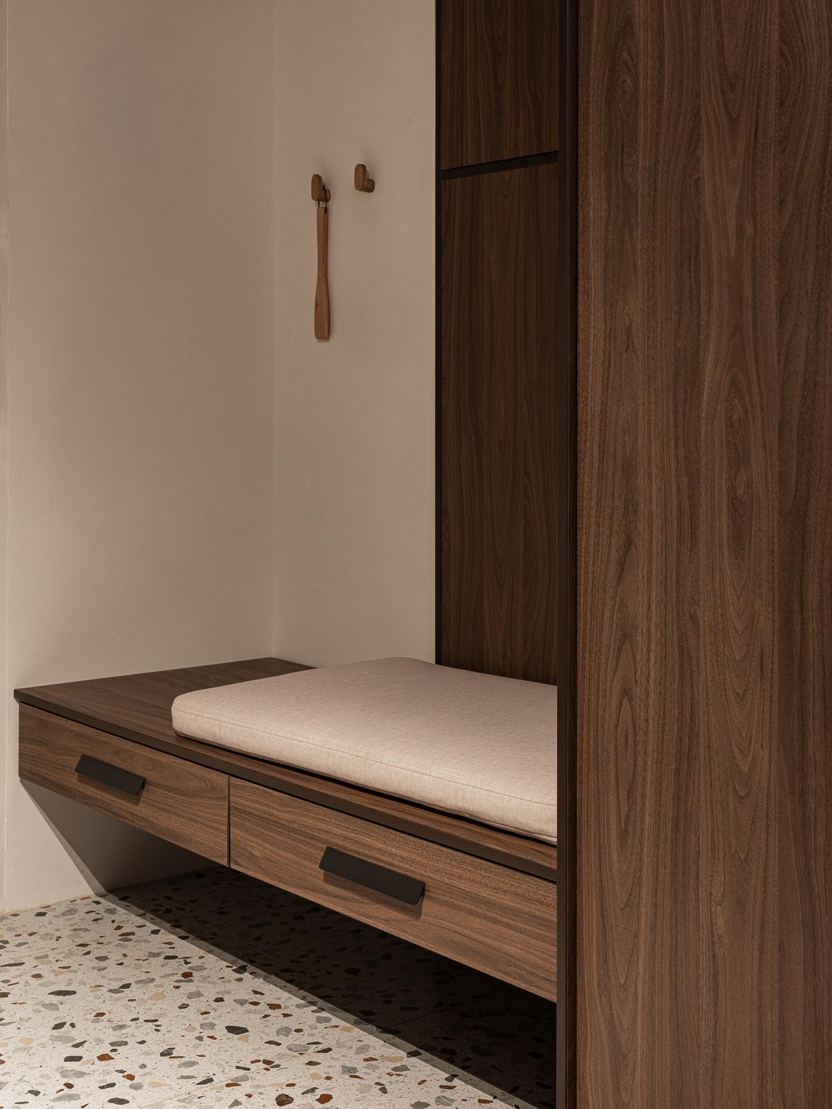 entrée avec meuble banc sur mesure entrée avec meuble banc sur mesure