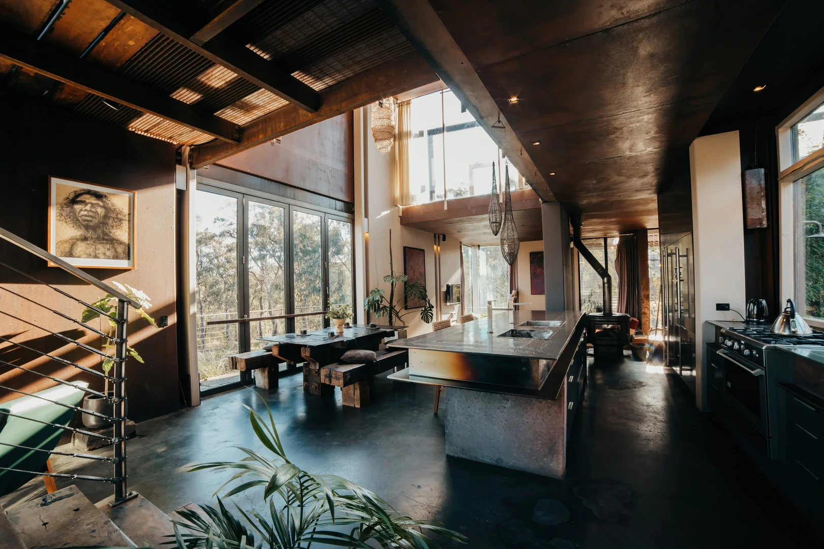 living room off-grid Australian home with pool Callignee II architect living room off-grid Australian home with pool Callignee II architect's house