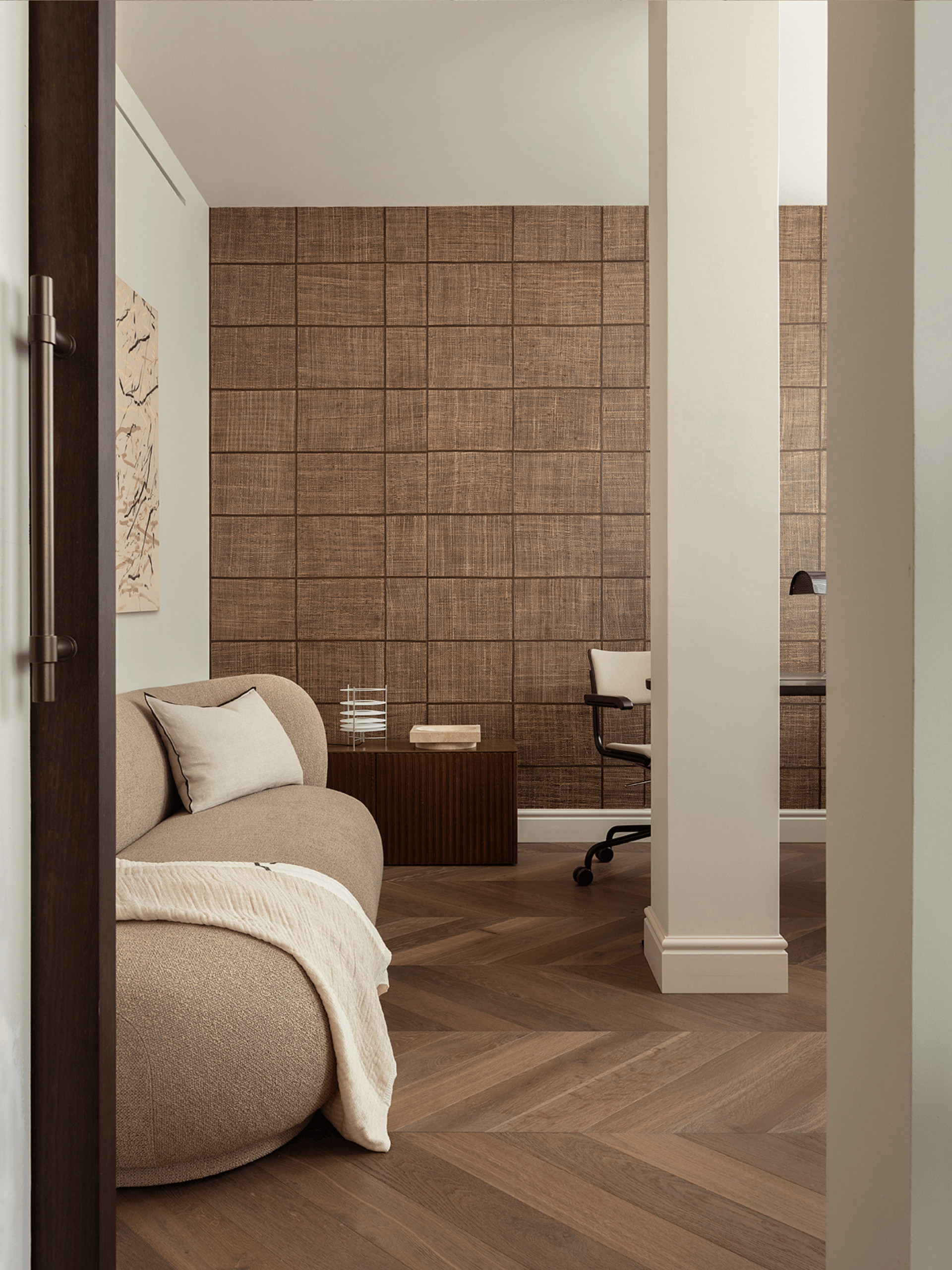 bureau décoration contemporaine beige