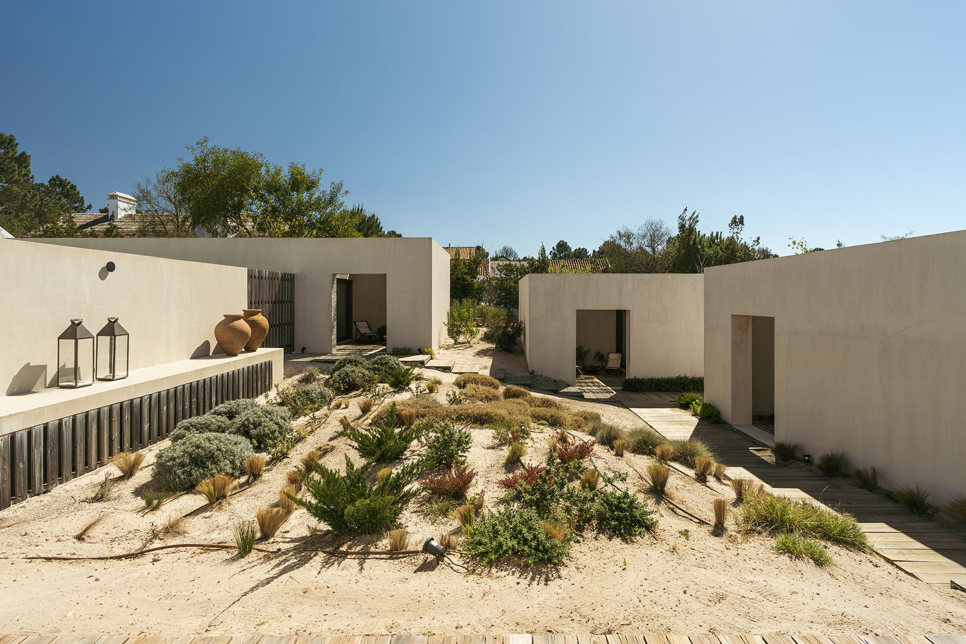 dry garden on sand Villa Sandstone Portugal