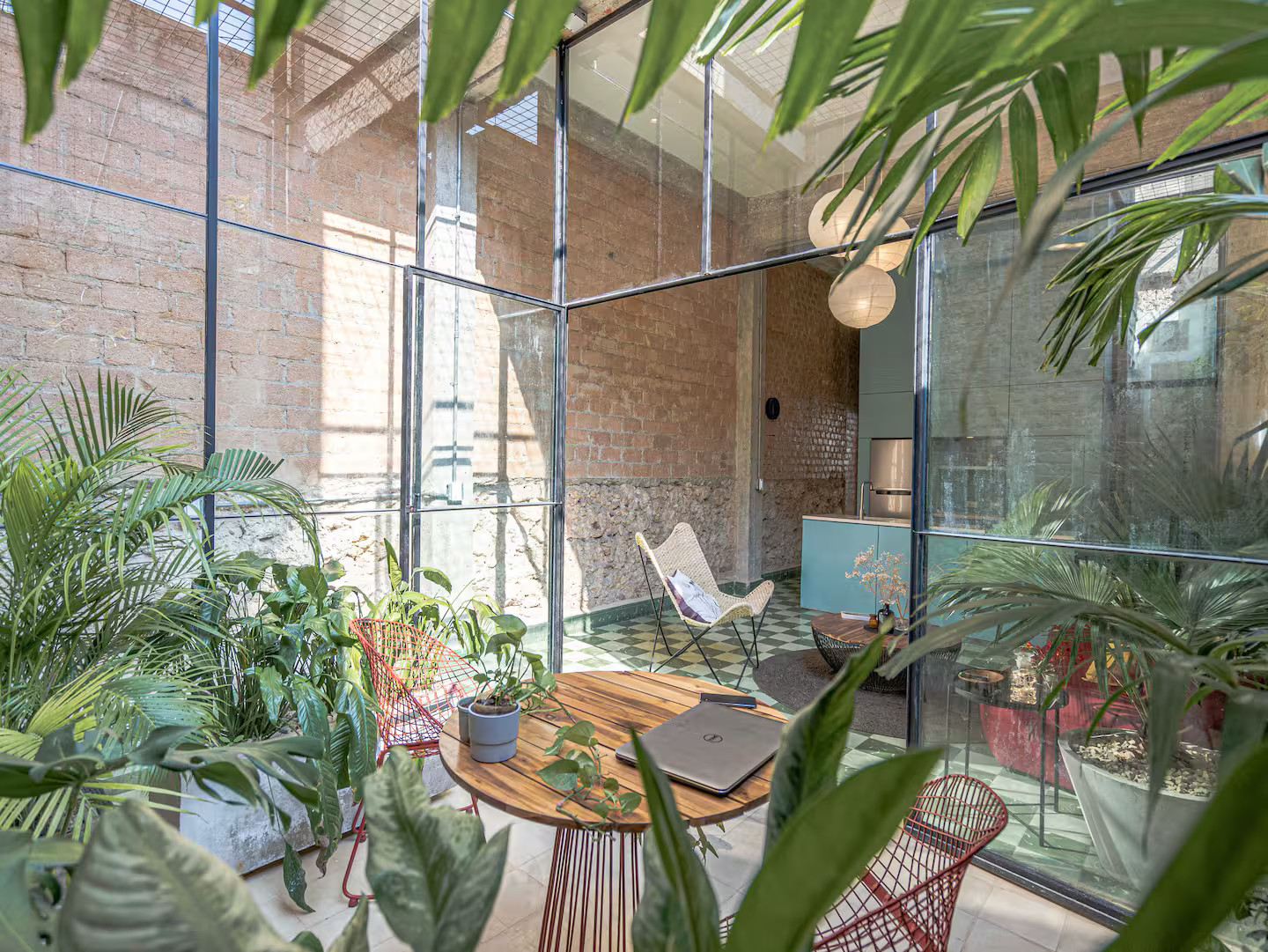 patio and living room 