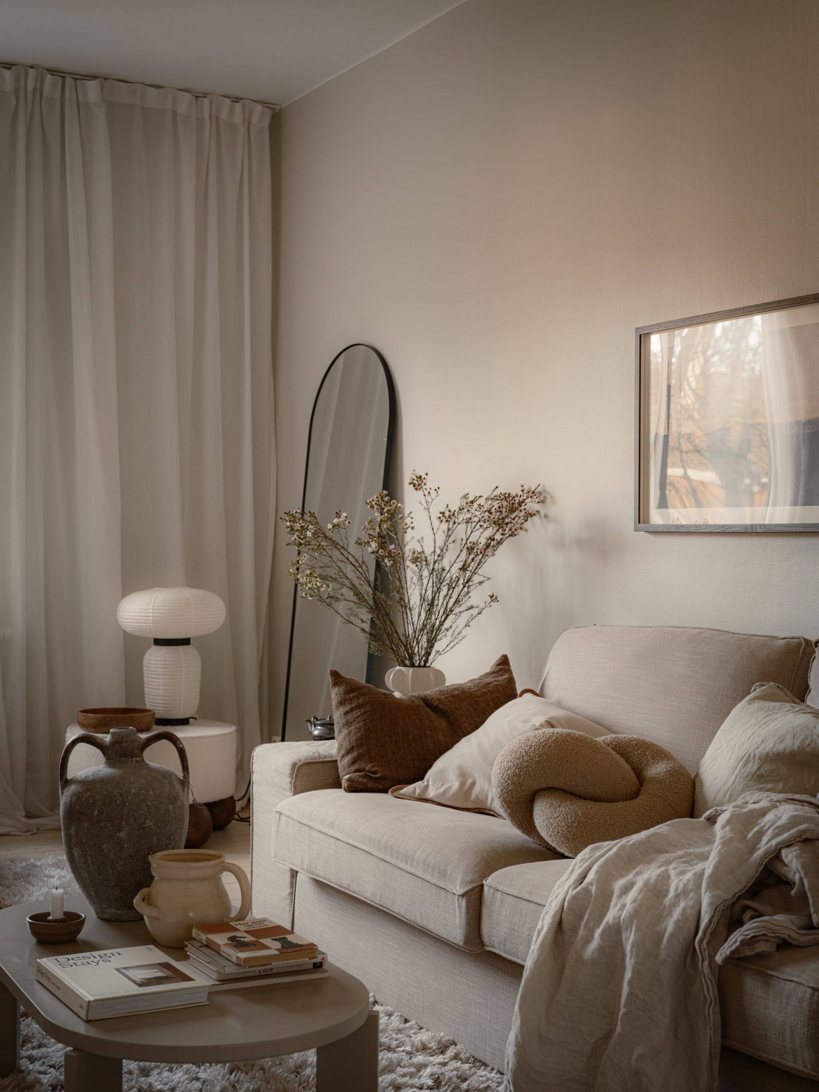 34sqm studio scandinavian decor neutral tones
