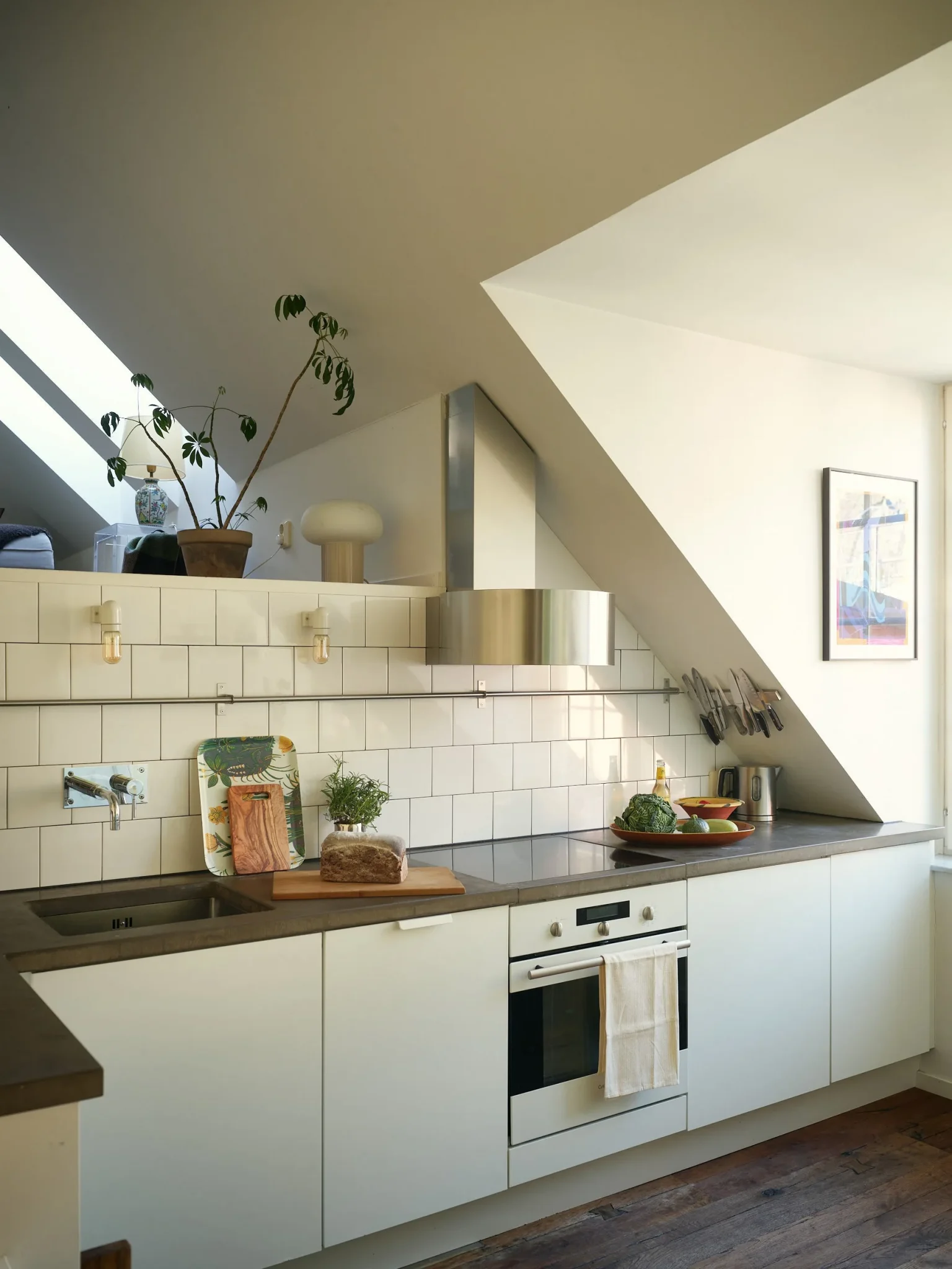 cuisine appartement mansardé 53m2 dans une ancienne église