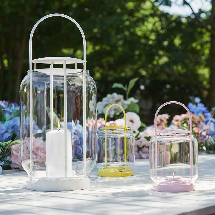 lanterne extérieure verre et métal