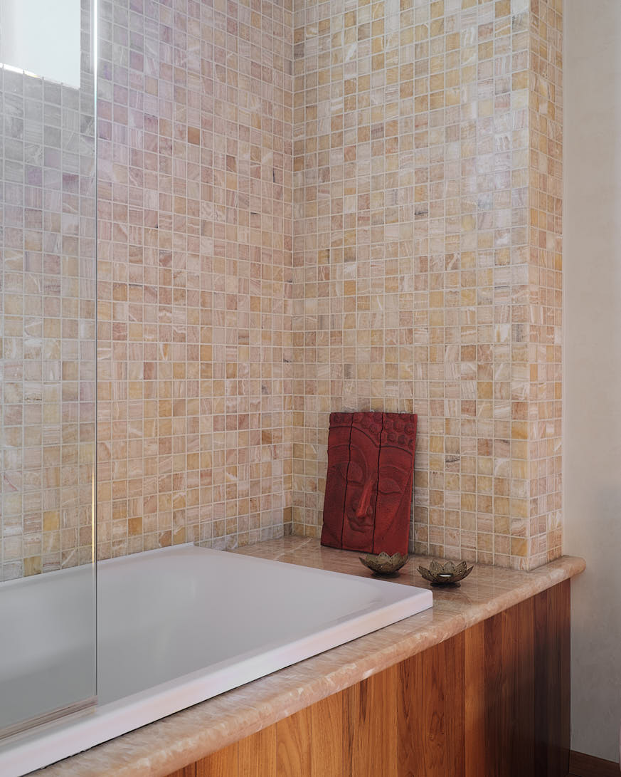 salle de bain émaux de Briare marron clair salle de bain émaux de Briare marron clair