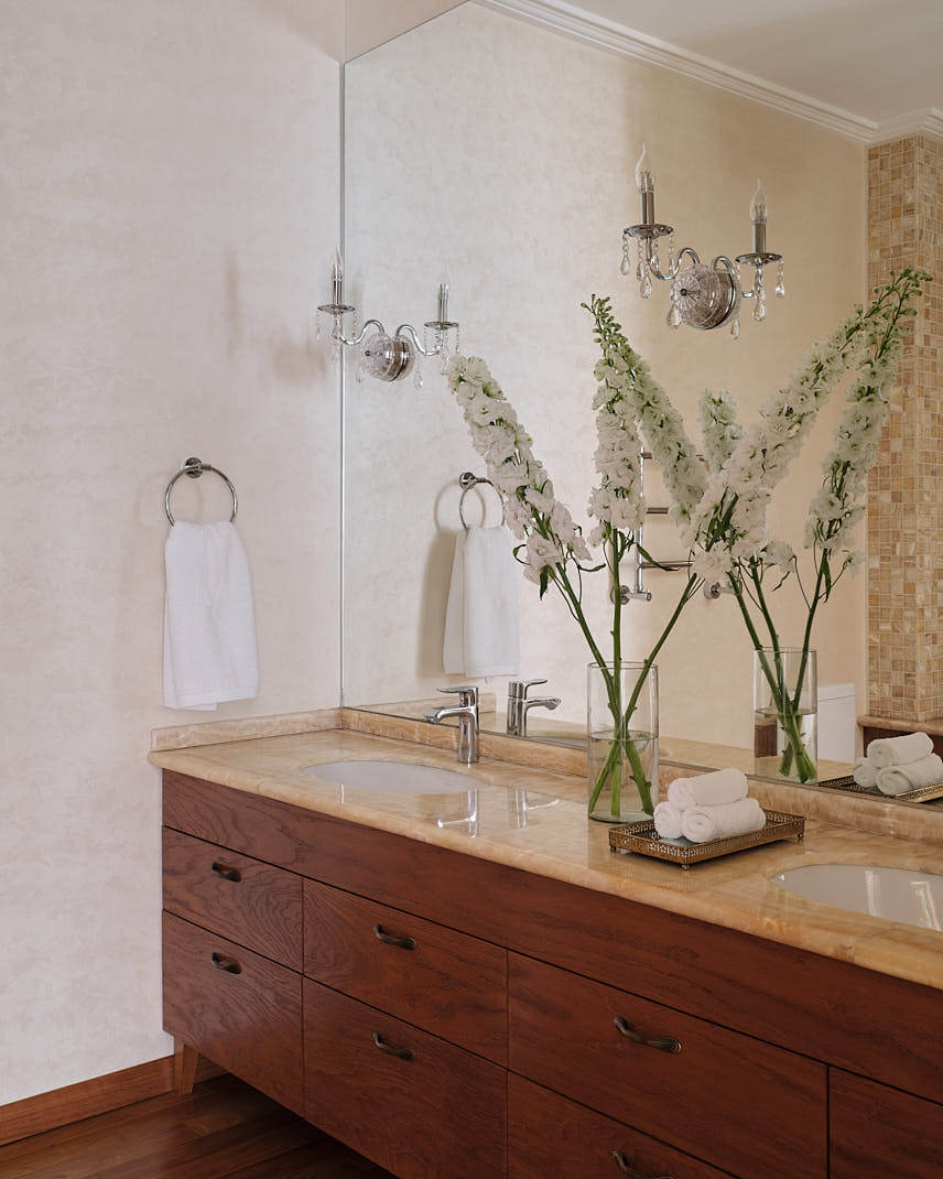 salle de bain classique chic bois et marbre salle de bain classique chic bois et marbre