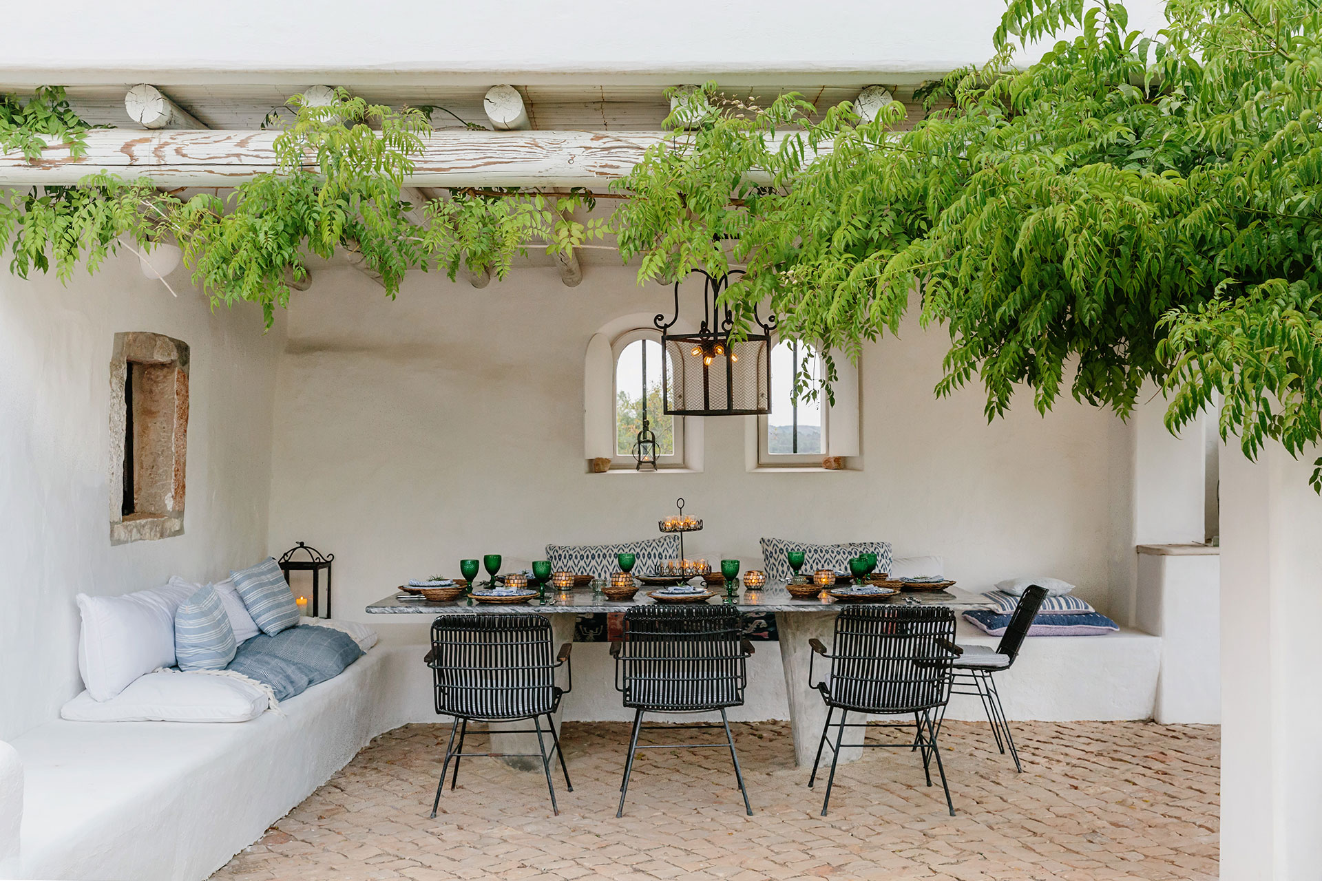 terrace Portuguese country house Monte da Palmeira