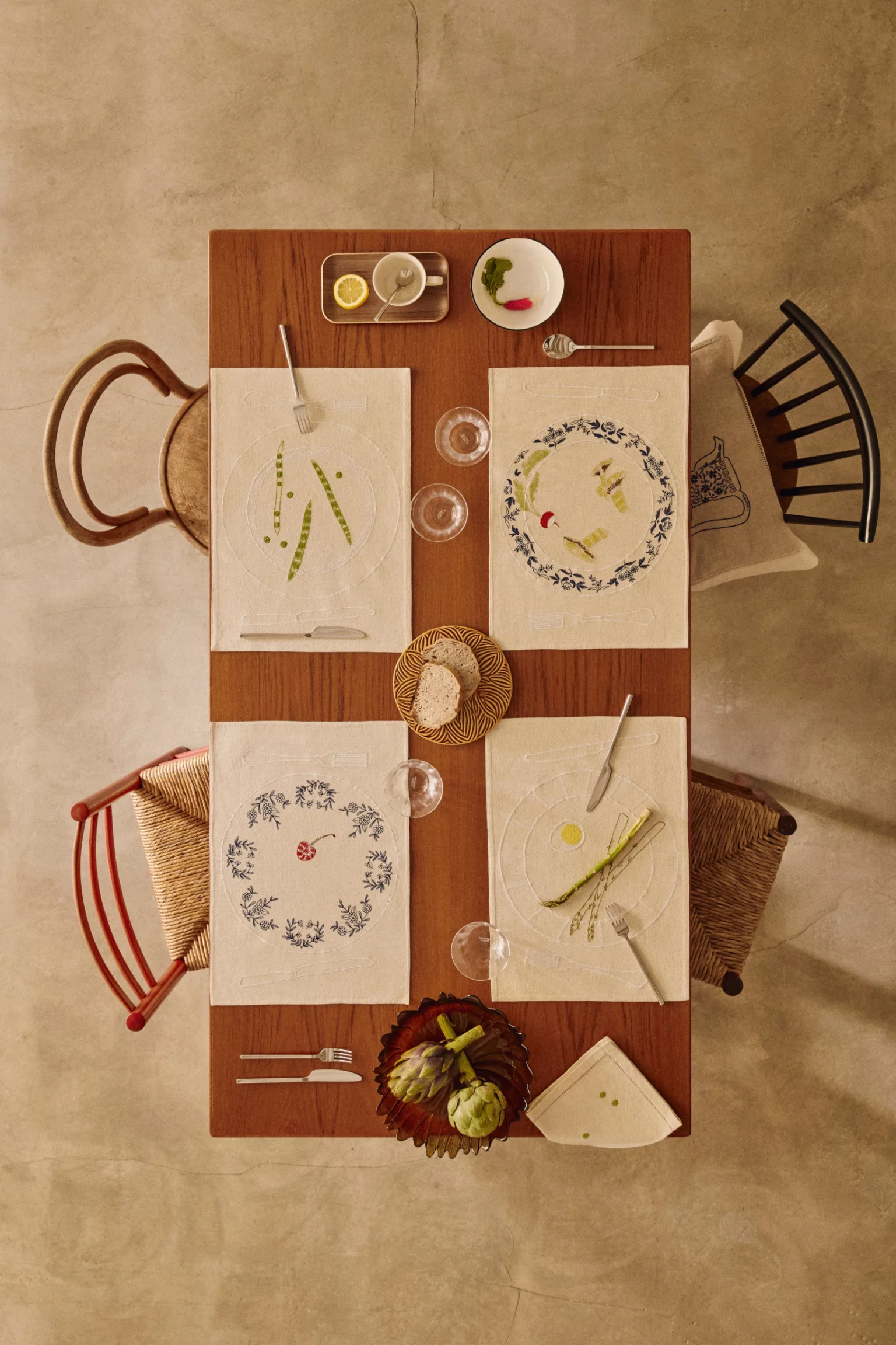 set de table collaboration Monoprix x Sarah Espeute set de table collaboration Monoprix x Sarah Espeute