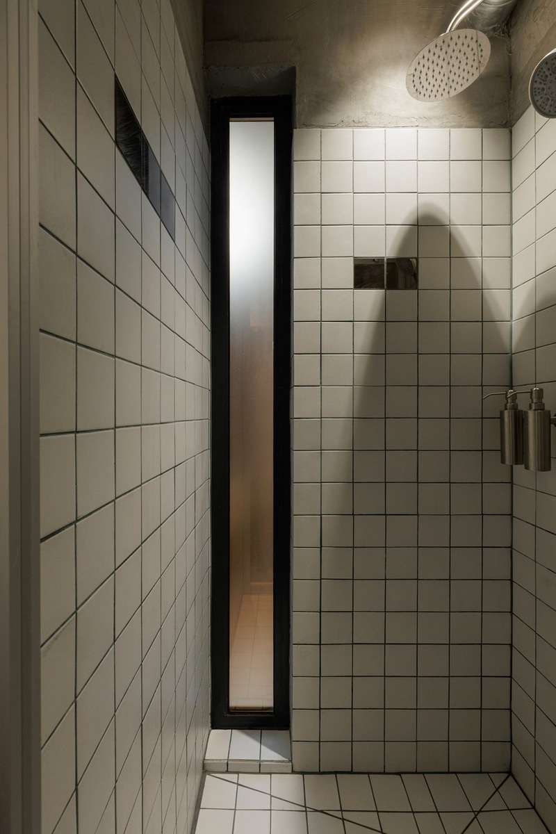 douche carrelage blanc