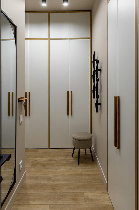 entryway with cupboards 37sqm student apartment contemporary decor