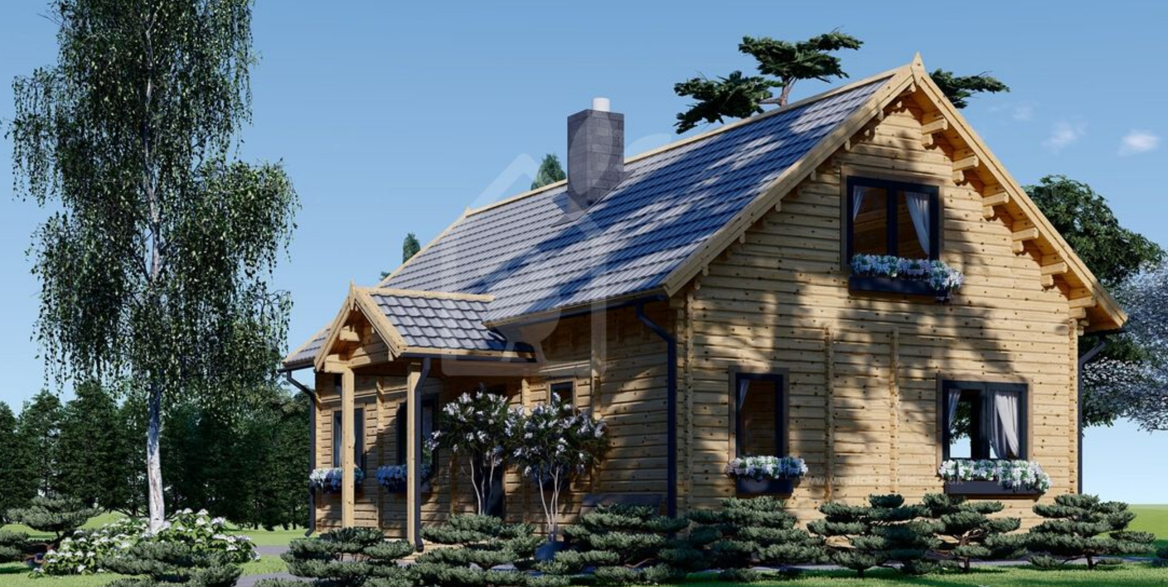 maison préfabriquée en bois de 132m2 Vera S de Pineca moins de 50000€