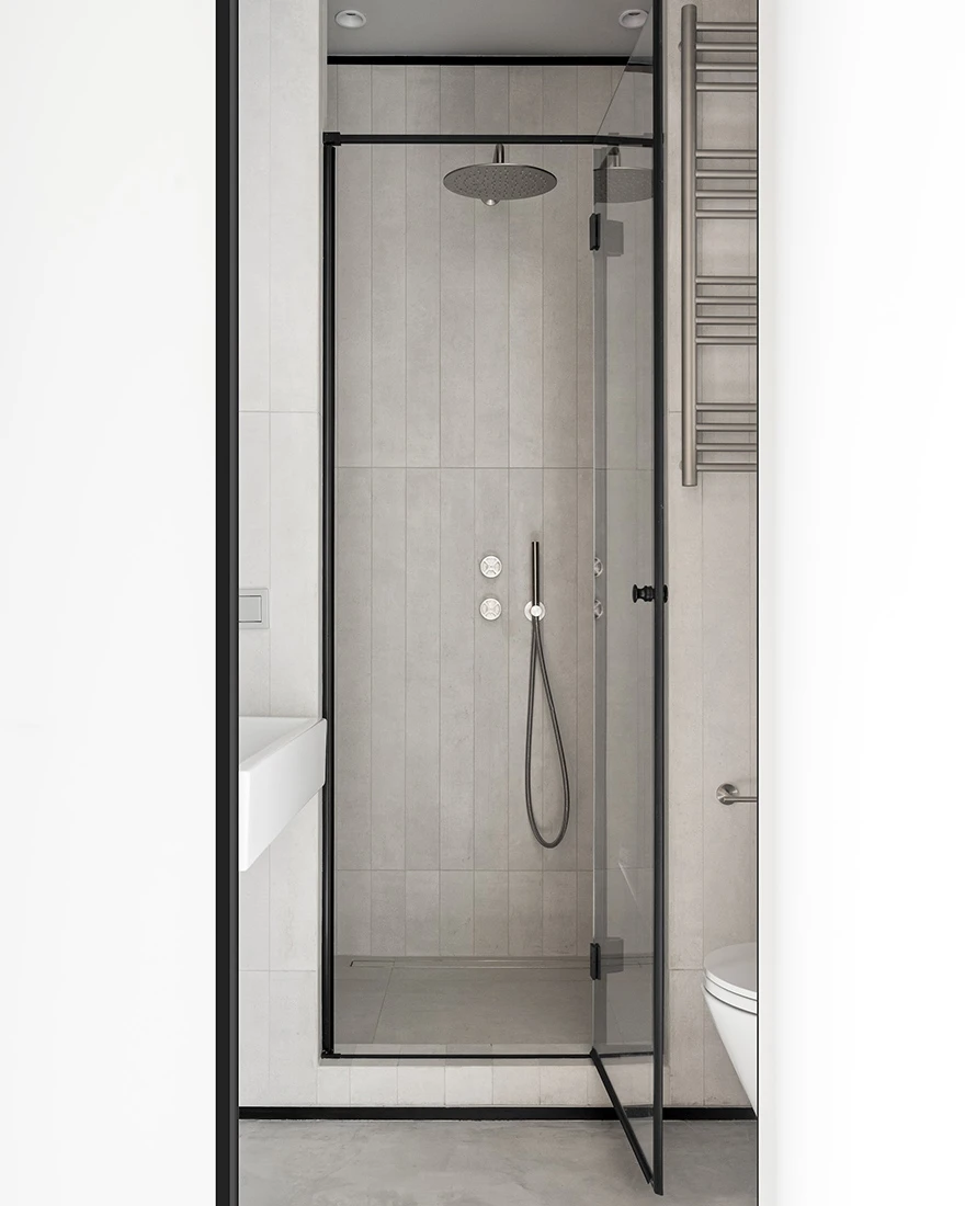 salle de bain grise appartement design de 39m2 salle de bain grise appartement design de 39m2