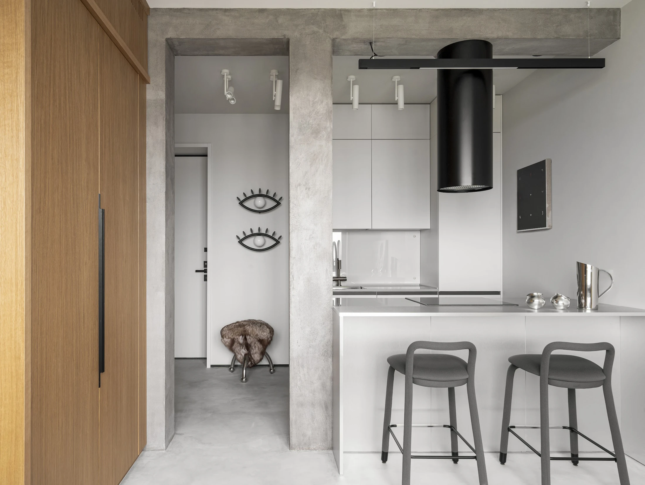 entrée et cuisine appartement design de 39m2 entrée et cuisine appartement design de 39m2