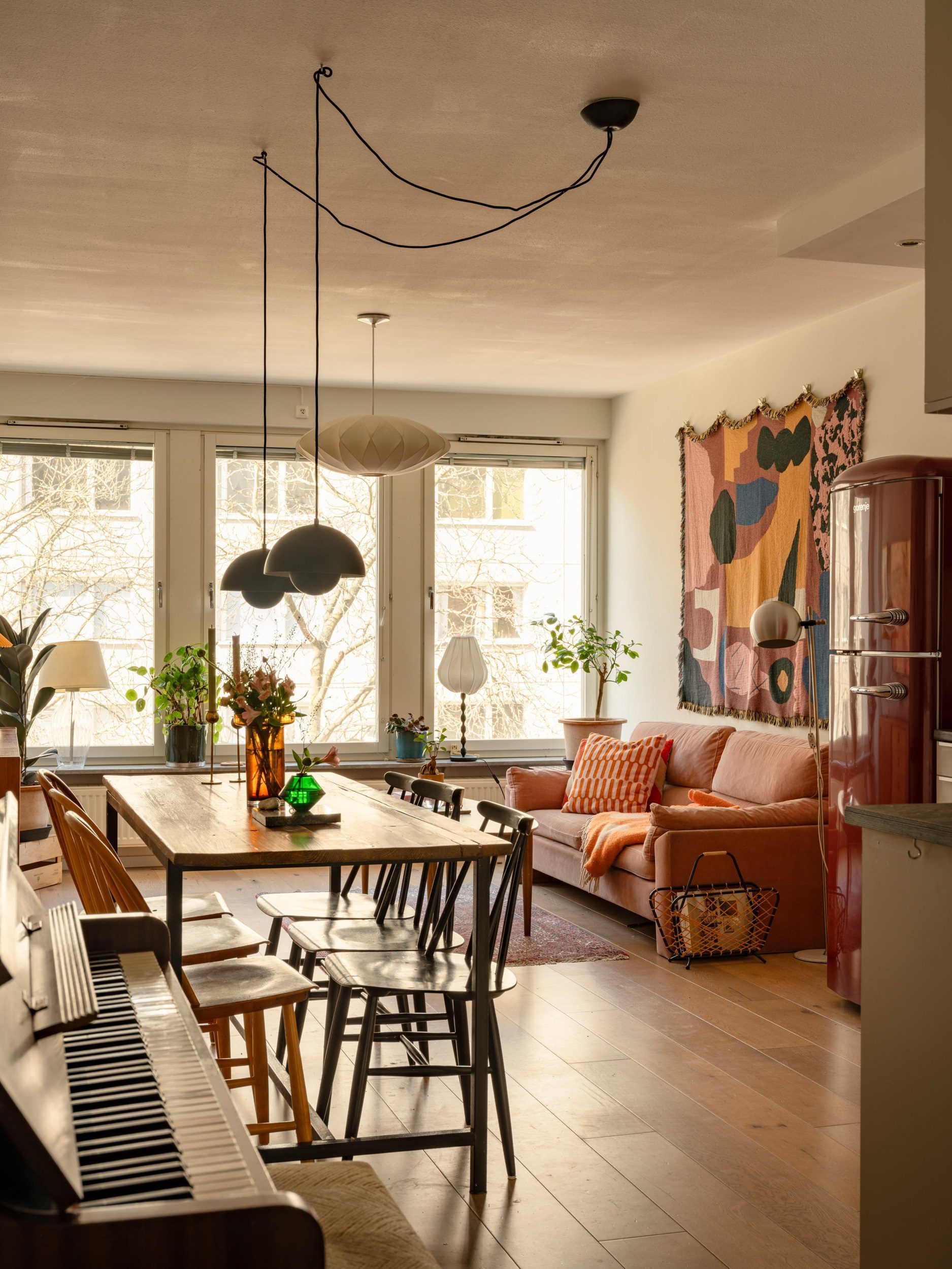 salon et salle à manger décoration scandinave mid-century