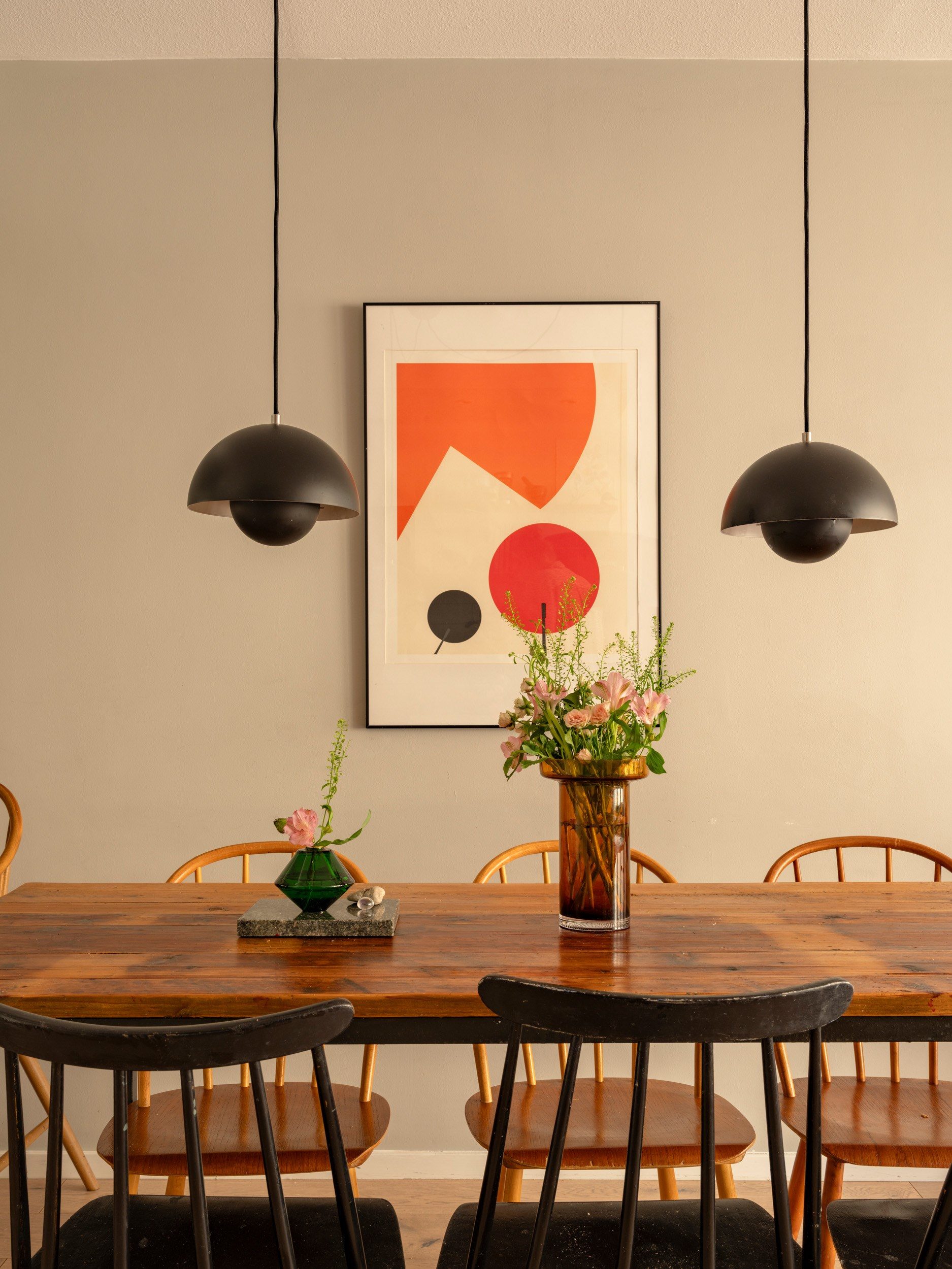 salle à manger décoration scandinave mid-century